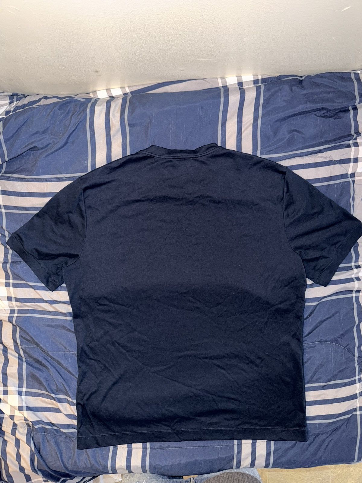 Giorgio Armani Embroidered Navy Blue T shirt size 42(52IT)