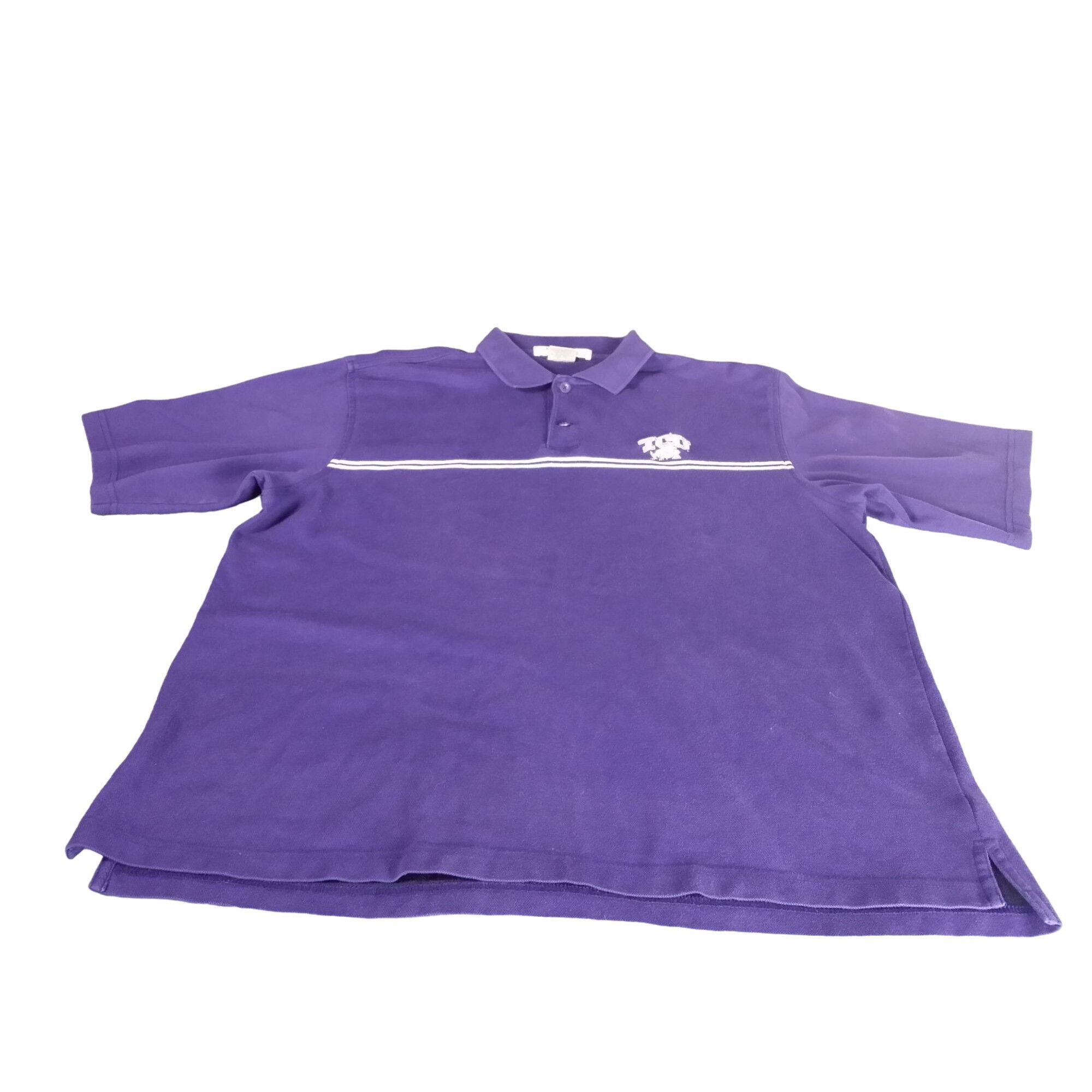 Antigua TCU Horned Frogs Polo Men Sz L Antigua Purple Embroidered Ca Size US L / EU 52-54 / 3 - 1 Thumbnail
