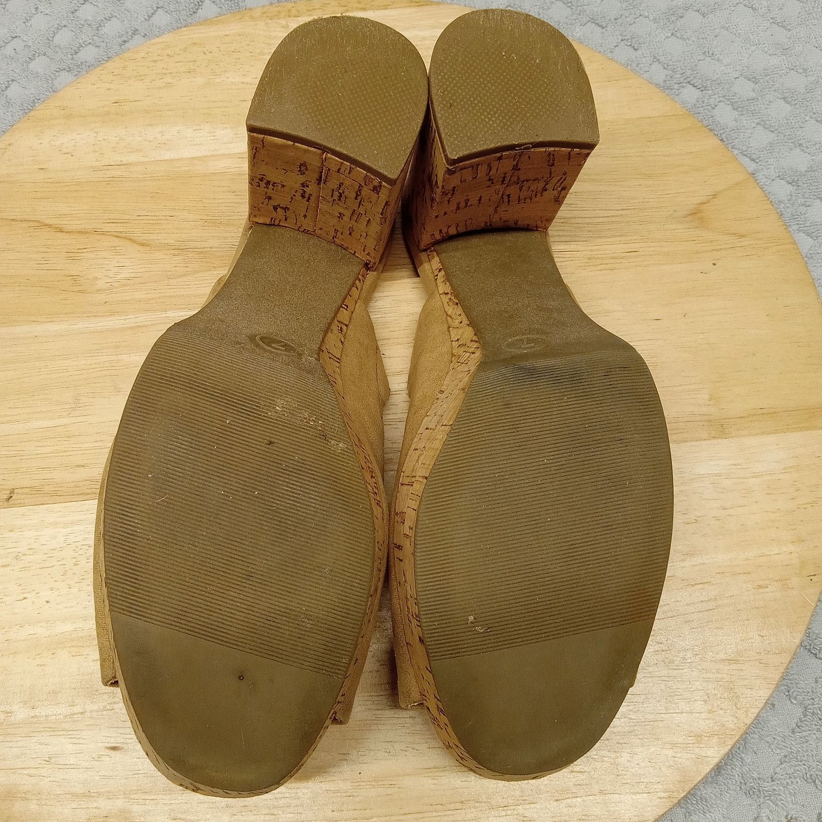 & Other Stories Universal Thread Chunky Cork Clogs Shoes 7 Beige Faux Suede Size US 7 / IT 37 - 6 Thumbnail