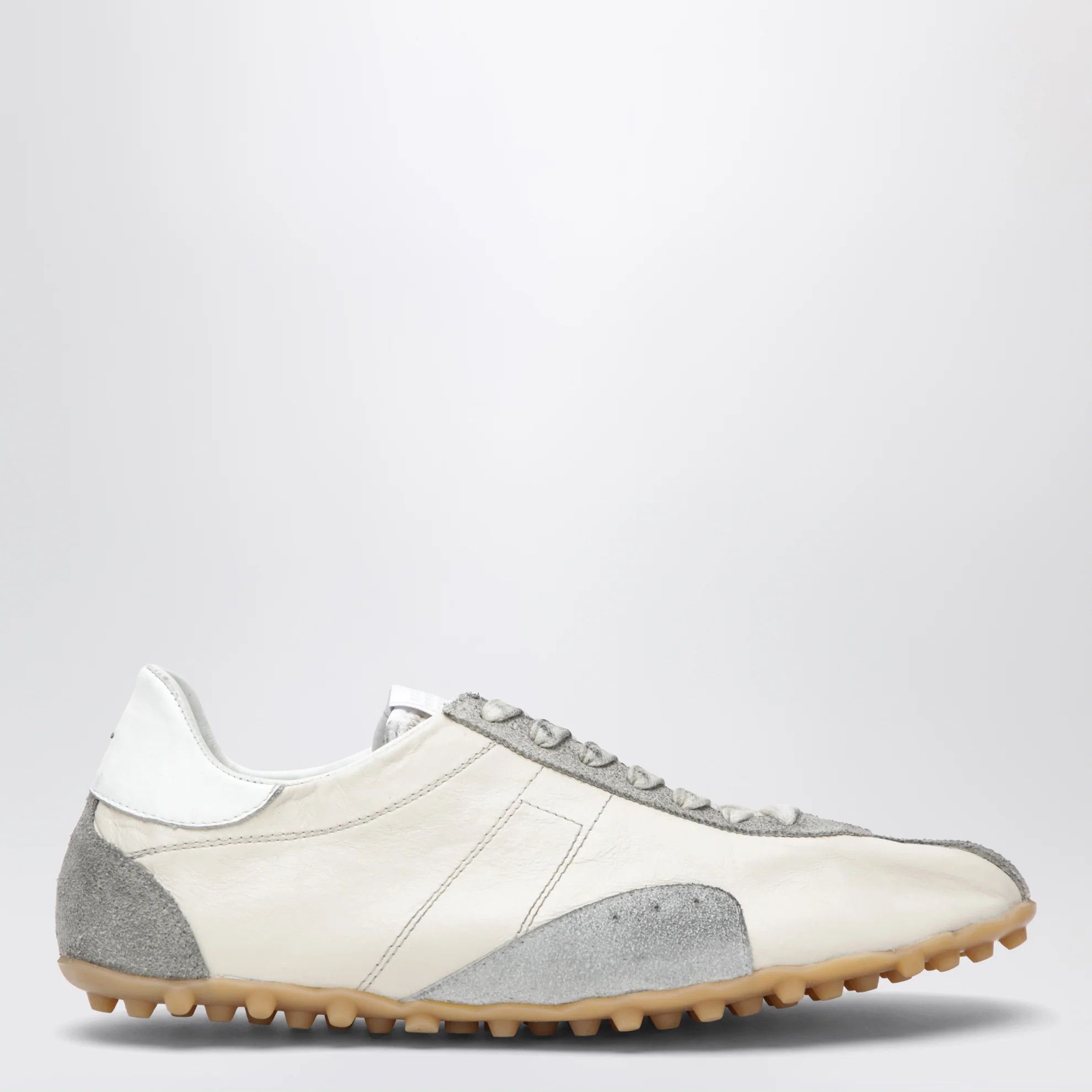 Maison Margiela o1d2blof0526 Leather And Vintage Suede Low-Top Sneakers Size US 11 / EU 44 - 1 Thumbnail