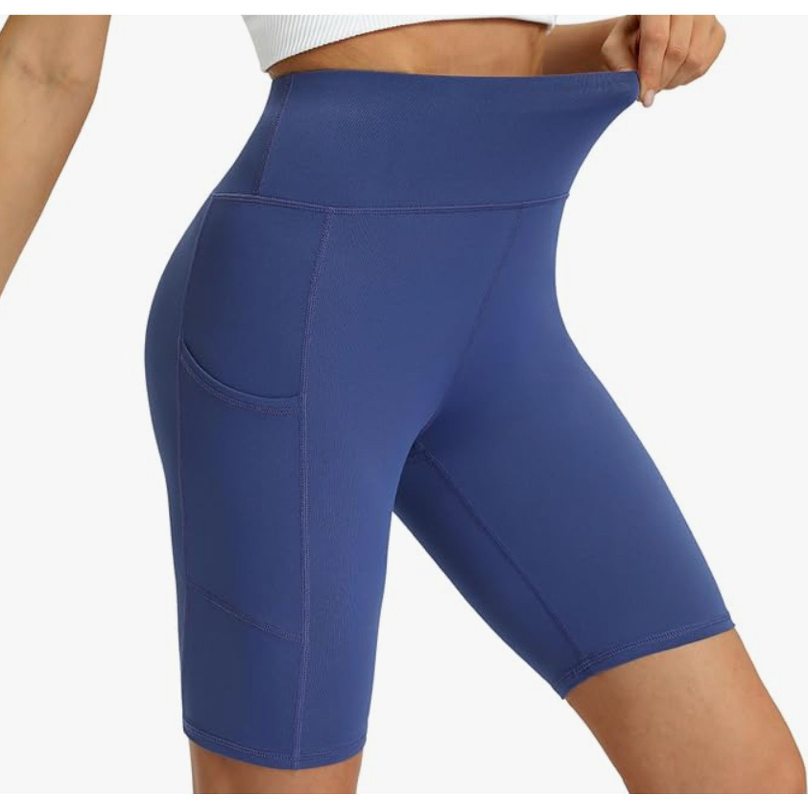 The Unbranded Brand Women's High Waisted Shorts 5pkTummy Control Pockets 4XL Size 42" / US 20 - 3 Thumbnail