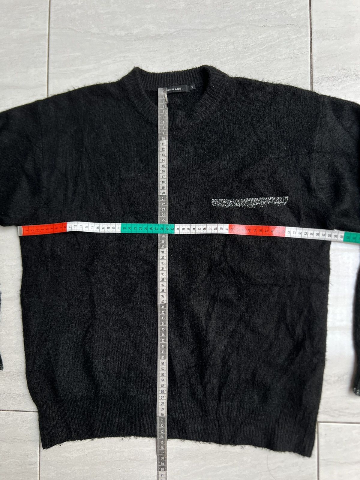 Tsumori Chisato NIKO AND Issey Miyake Black Wool Pocket Sweater Size US XL / EU 56 / 4 - 2 Thumbnail