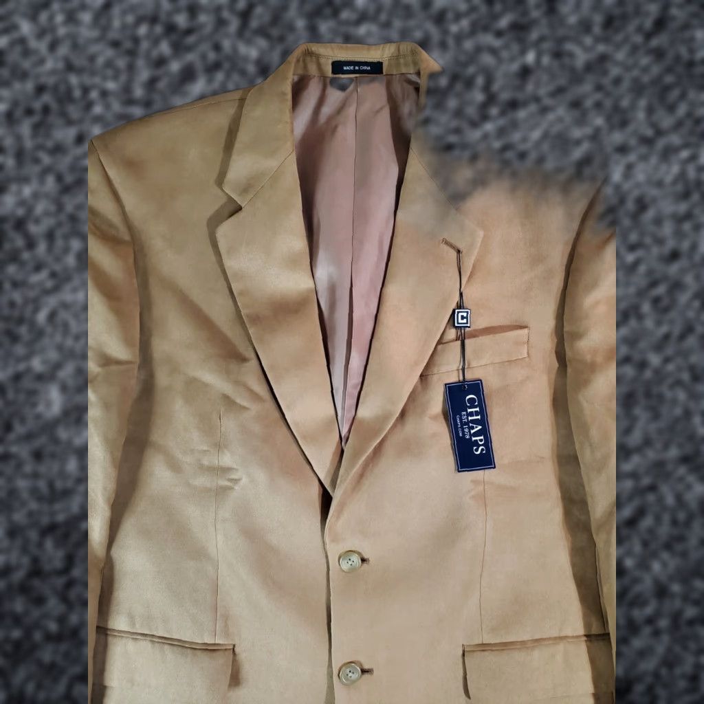 Ralph Lauren Ralph Lauren Chaps Signature Mens Faux Suede Suit Coat Size 48R Tan NWTs Size 48R - 1 Thumbnail
