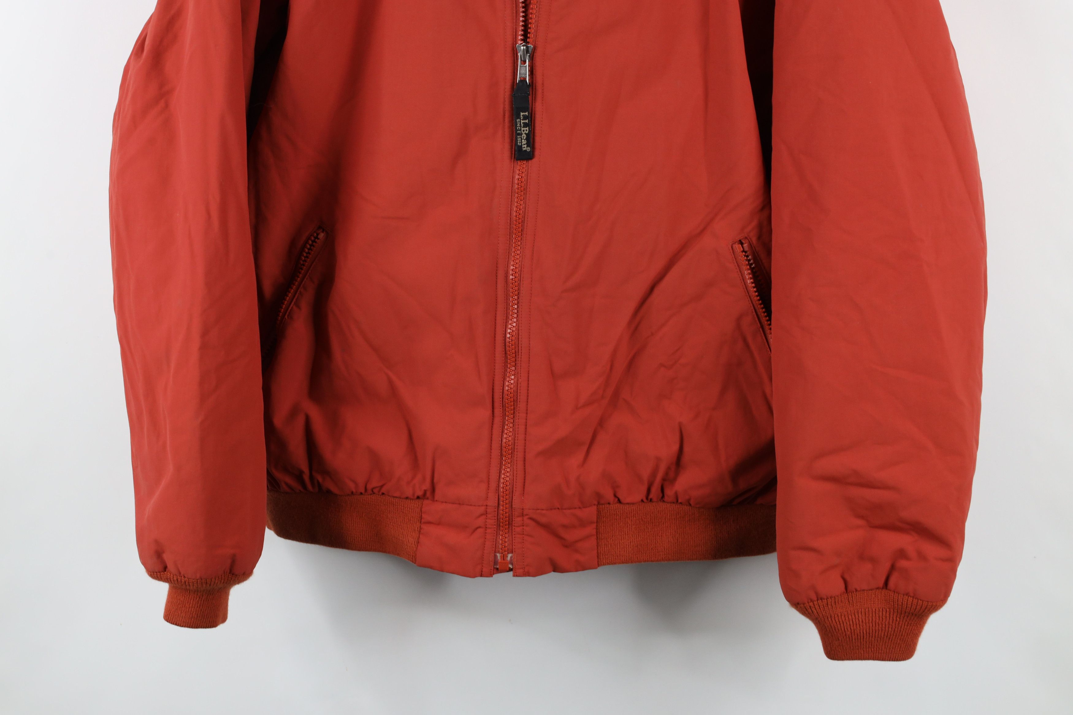 L.L. Bean × Vintage Vintage LL Bean Fleece Lined Full Zip Bomber Jacket Orange Size US L / EU 52-54 / 3 - 3 Thumbnail