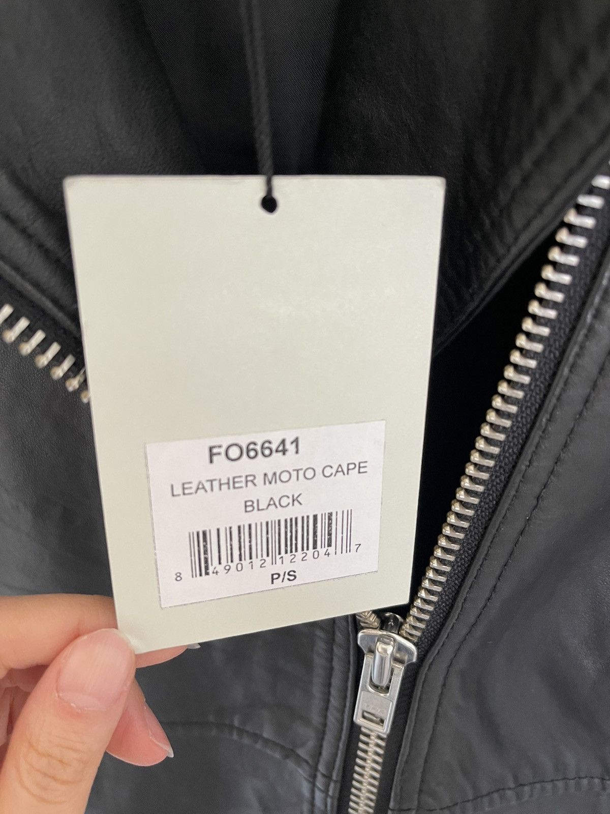 Pam & Gela Pam & Gela Black Leather Moto Cape Jacket Size S / US 4 / IT 40 - 4 Thumbnail