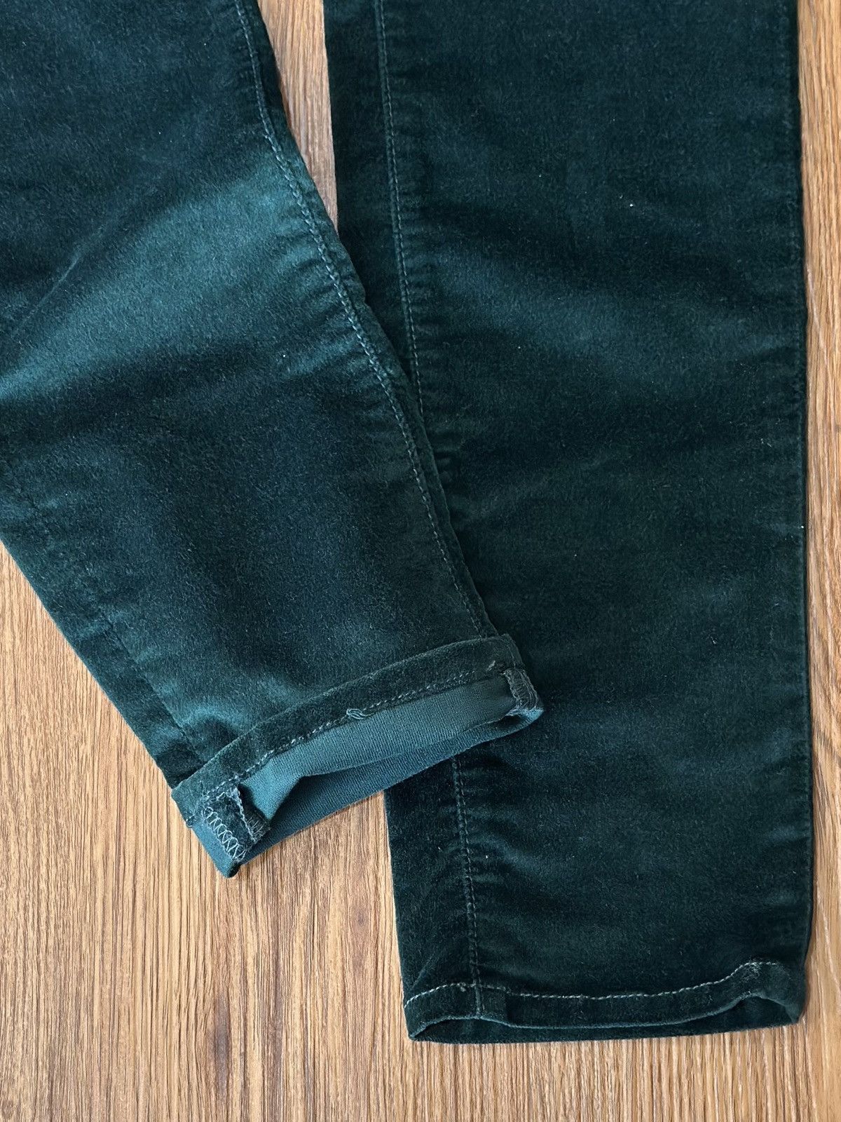Amiri Amiri Velour Skinny Stack Pants Dark Green Size US 32 / EU 48 - 5 Thumbnail