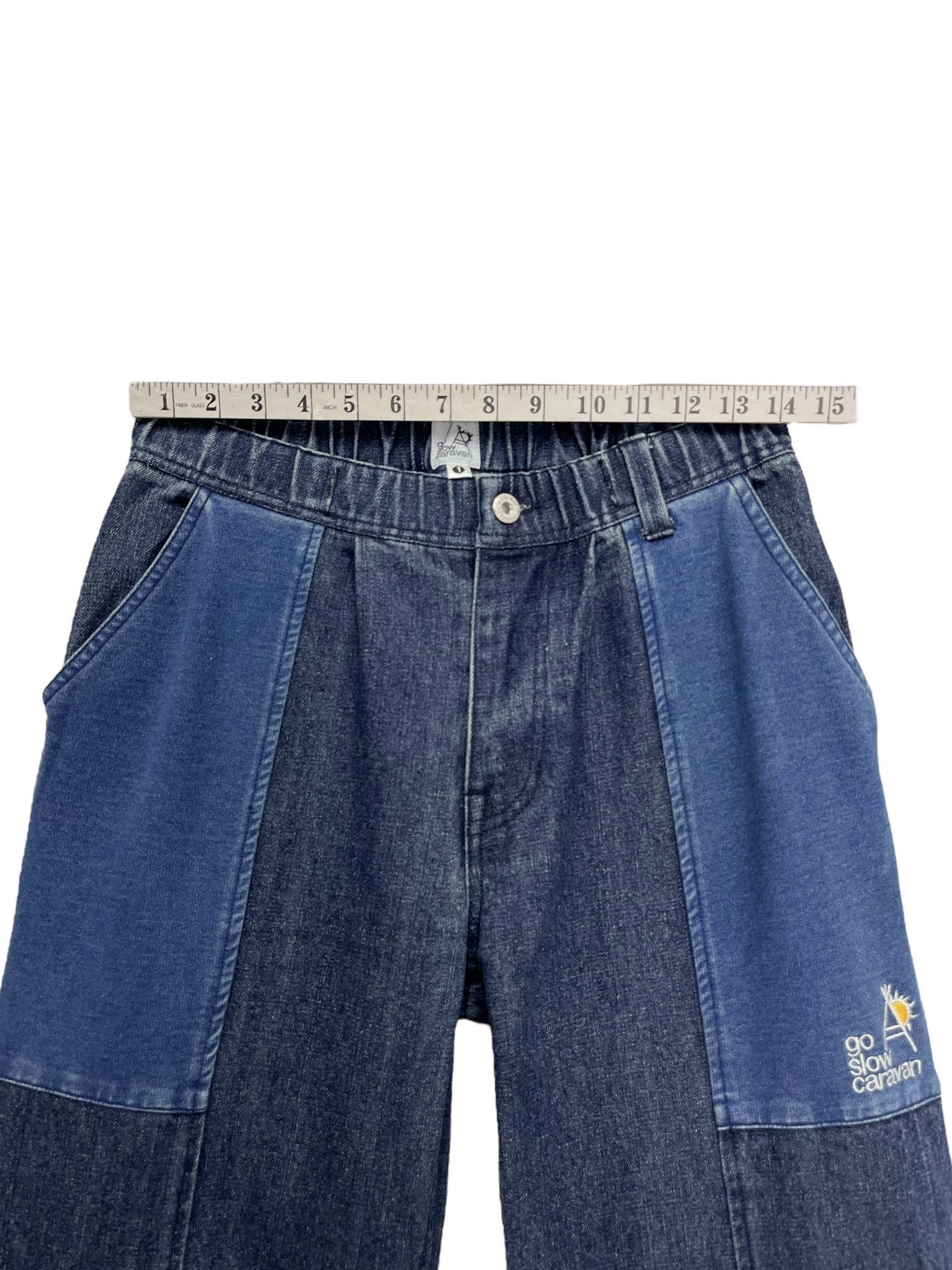 go slow caravan 🔥Vintage GO SLOW CARAVAN Elastic Waist Wide Leg Denim Size 30" / US 8 / IT 44 - 15 Thumbnail