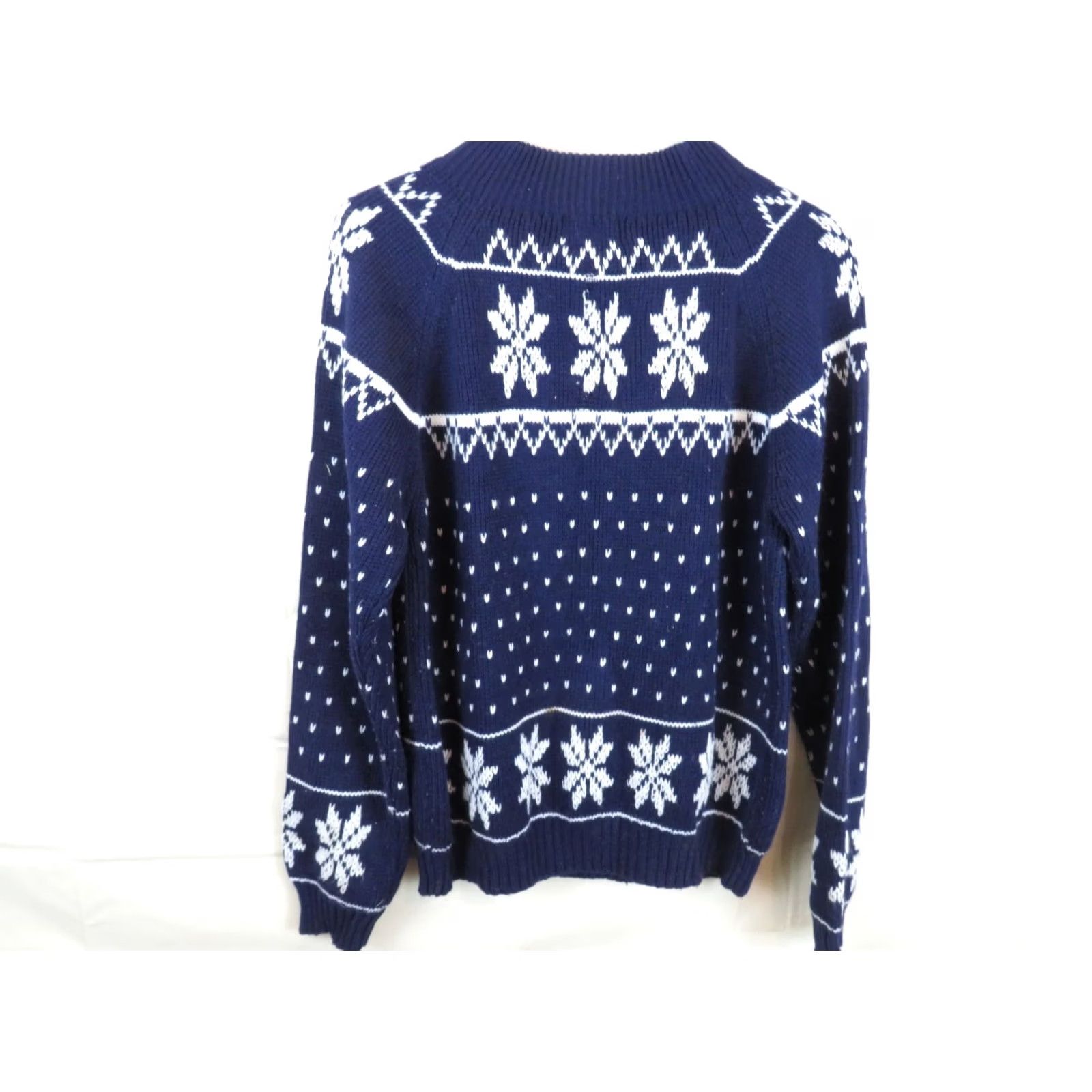 Vintage VINTAGE Snowflake Christmas Sweater Women Medium M Knit Design Retro Hobo JC Penney Size M / US 6-8 / IT 42-44 - 6 Thumbnail
