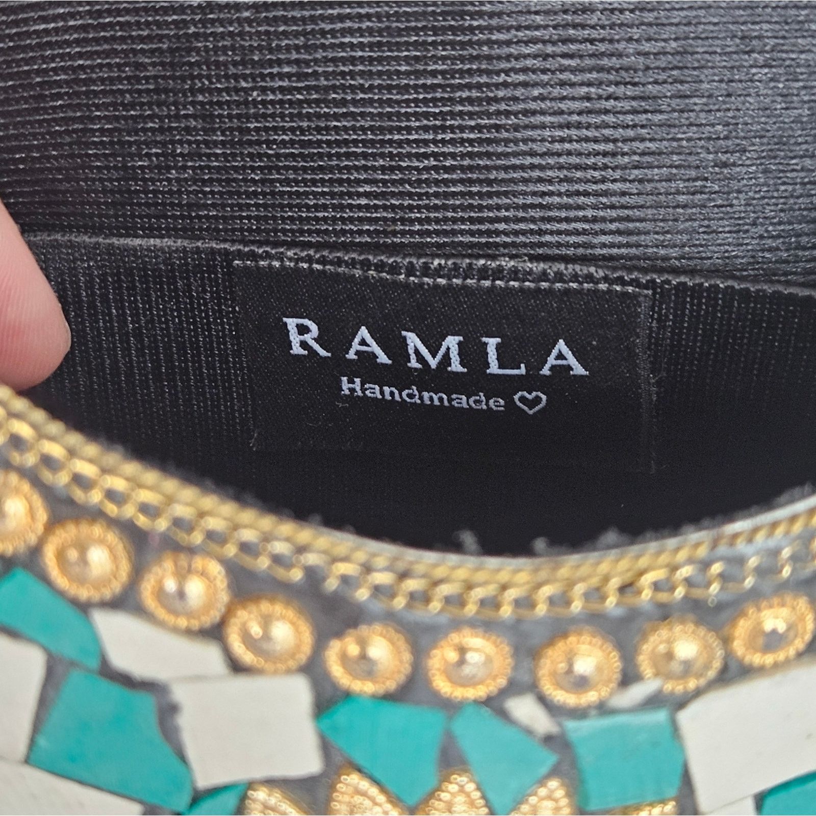 Other RAMLA “Beverly Hills” Mosaic Handbag NEW Rare Size ONE SIZE - 10 Thumbnail