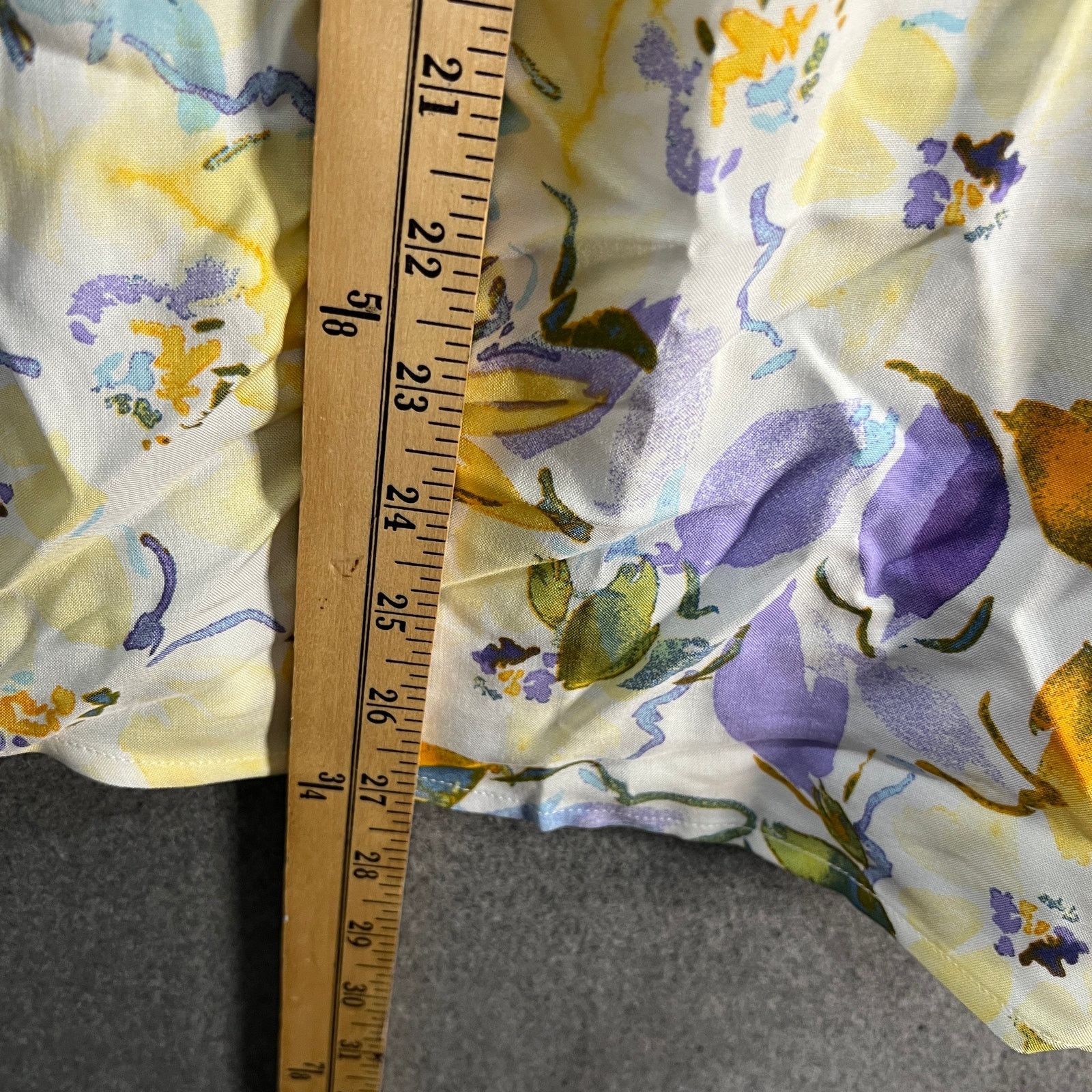 Denim & Co. Denim & Co. Floral Printed V-Neck Blouse with Side Slits Size XL / US 12-14 / IT 48-50 - 4 Thumbnail