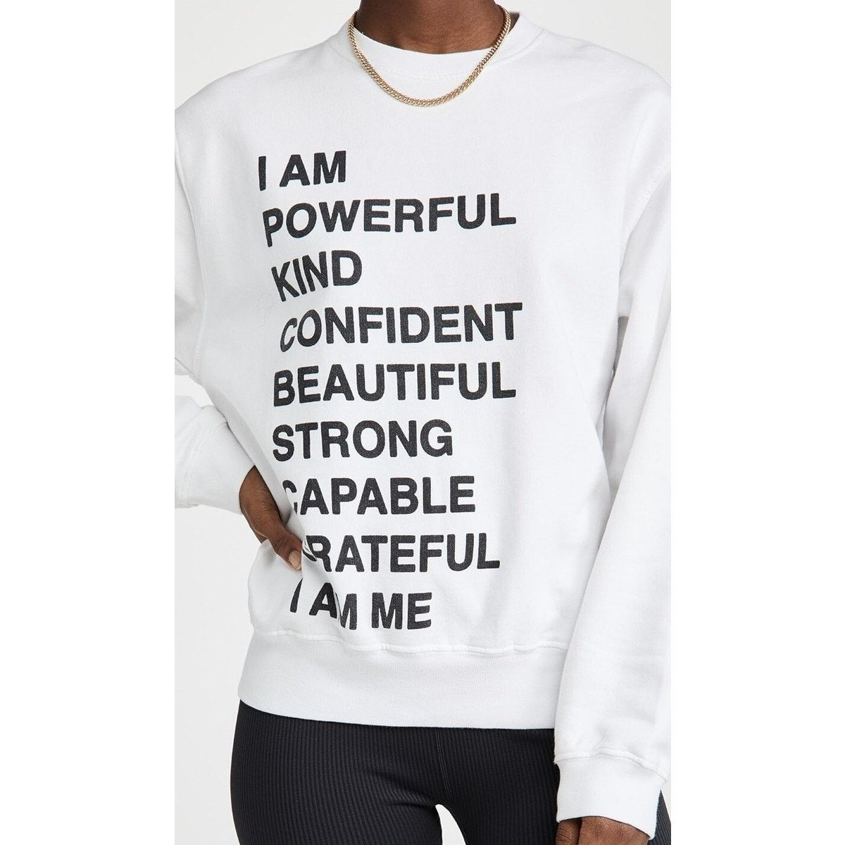 Anine Bing Anine Bing Graphic Sweatshirt I Am Powerful Crew Pullover XS Size XS / US 0-2 / IT 36-38 - 8 Thumbnail