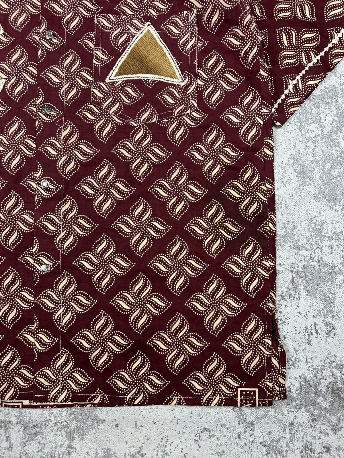 Vintage Handmade African Wax Print Shirt USA Buttons Size US XL / EU 56 / 4 - 7 Thumbnail