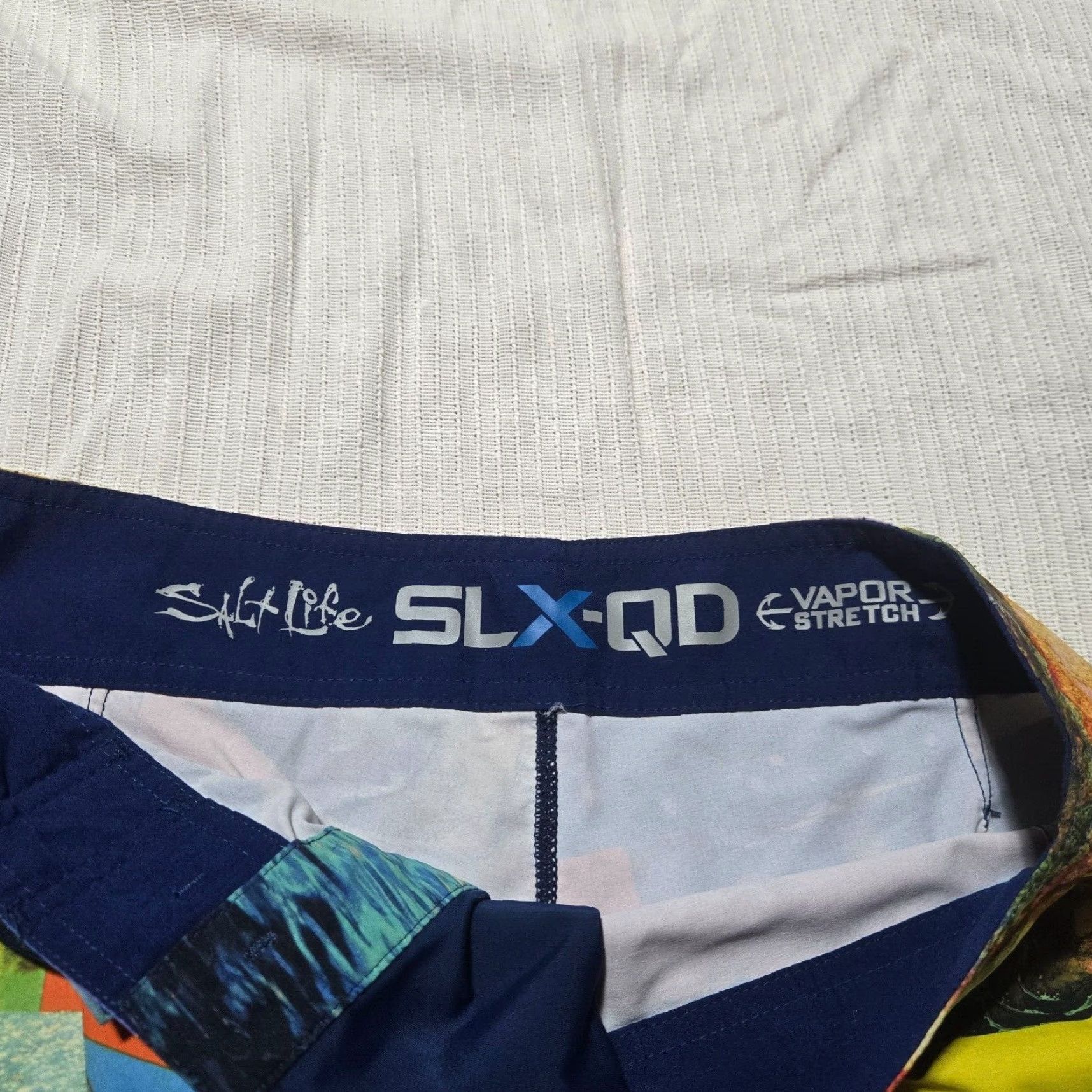 Vintage Salt Life SLX-QD Fishing Aqua Trunks Swim Shorts Men Medium 32 Lined Size US 31 - 3 Thumbnail