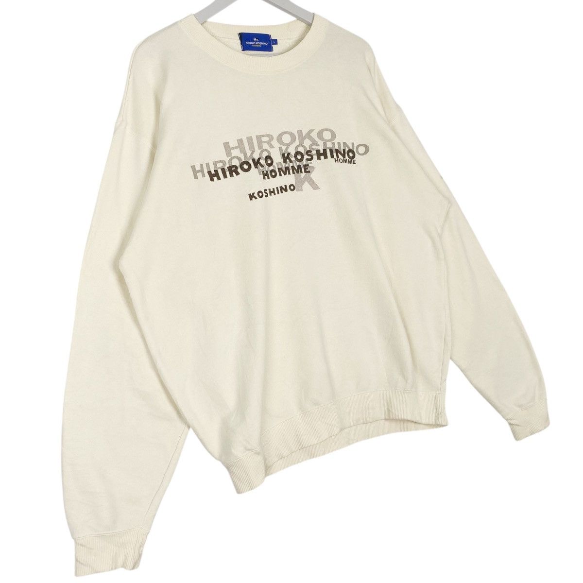Other Vintage 90s Hiroko Koshino Embroidered Crewneck Sweatshirt Size US L / EU 52-54 / 3 - 3 Thumbnail