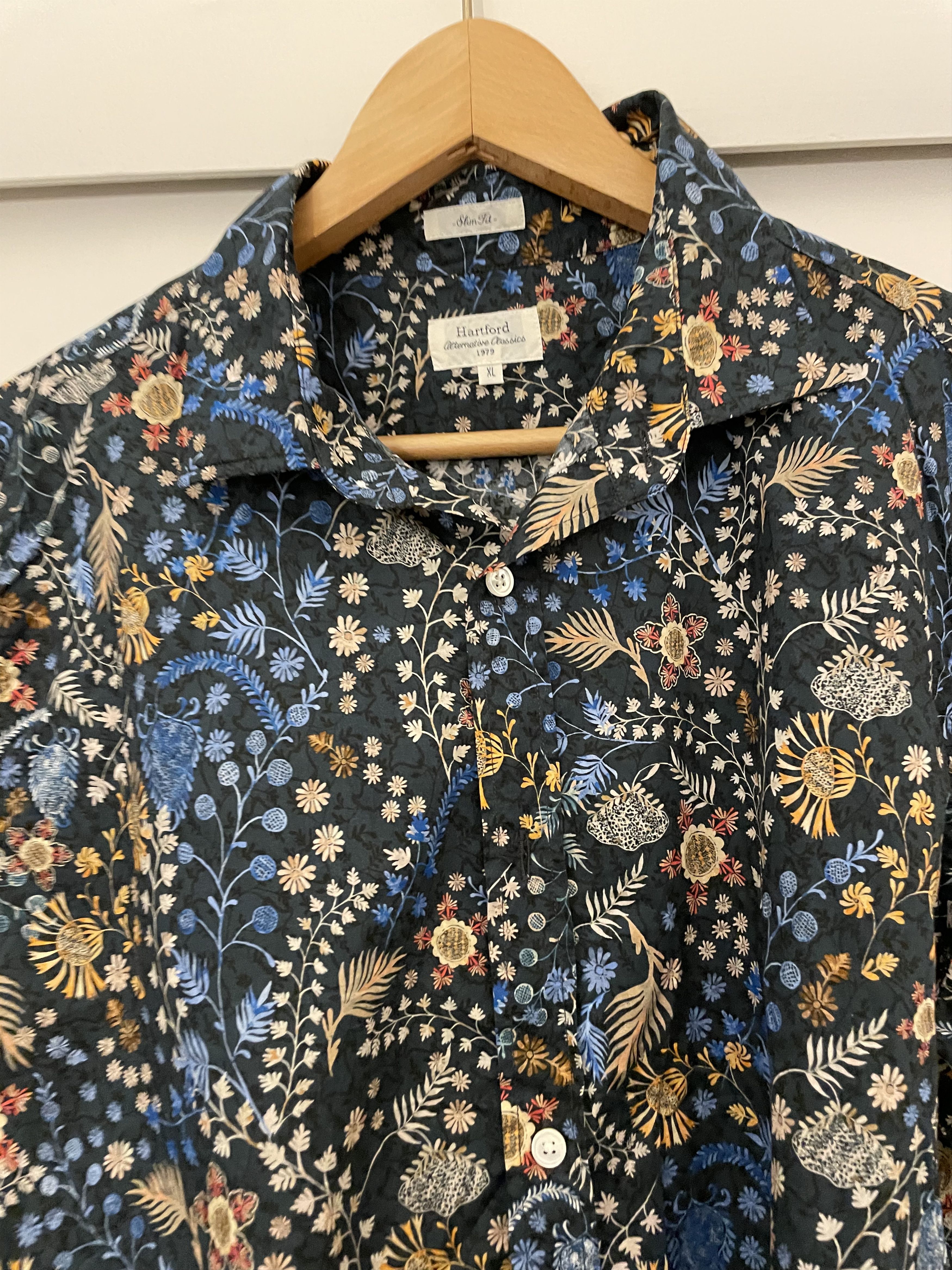 Hartford Slim fit multi-colour shirt plants flowers Size US XL / EU 56 / 4 - 4 Thumbnail