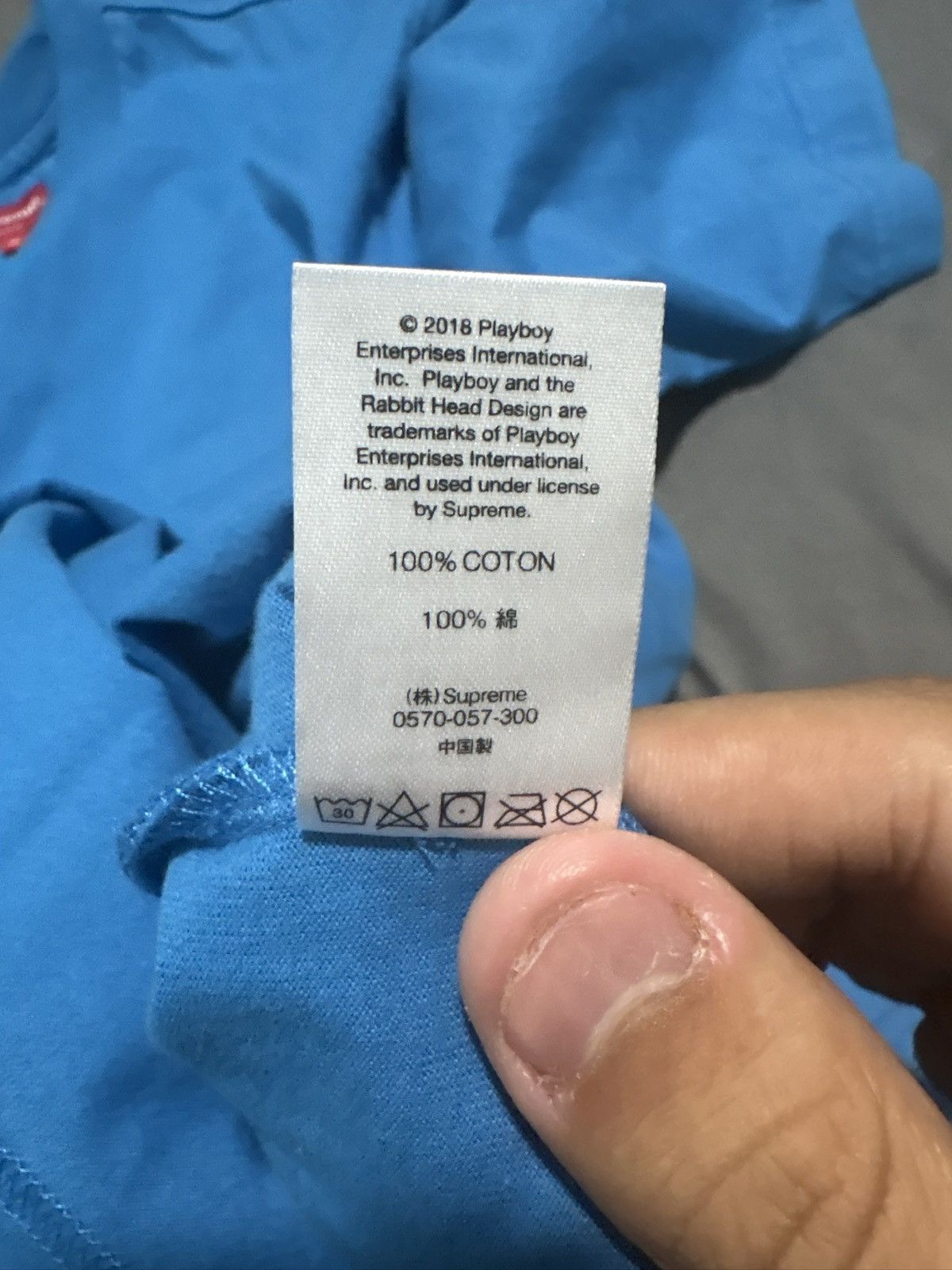 Playboy × Supreme Supreme x Playboy “Hearts Pocket Tee” – Blue Size US M / EU 48-50 / 2 - 7 Thumbnail
