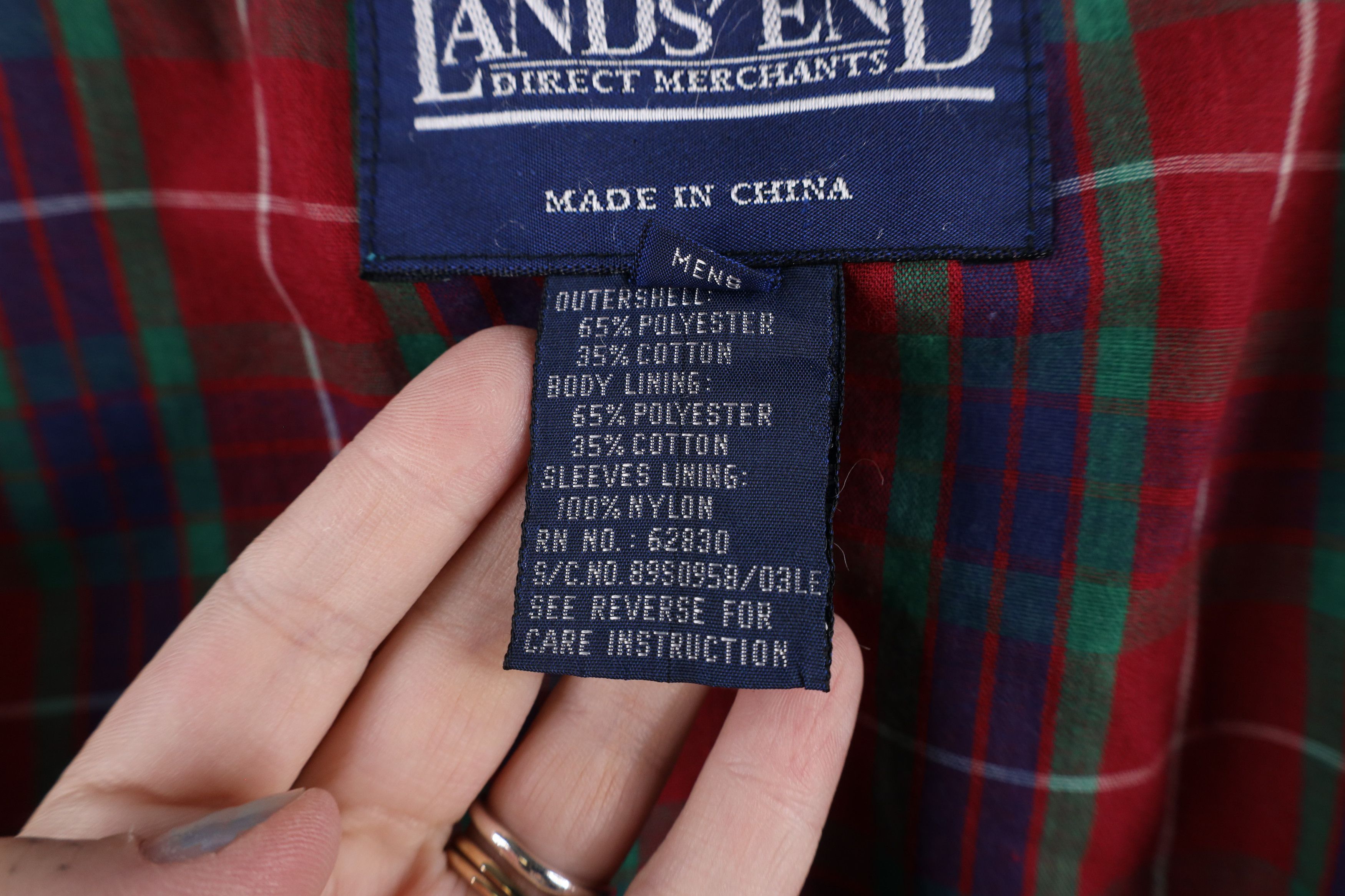 Lands' End × Vintage Vintage 90s Lands End Full Zip Cafe Racer Bomber Jacket Teal Size US L / EU 52-54 / 3 - 10 Thumbnail