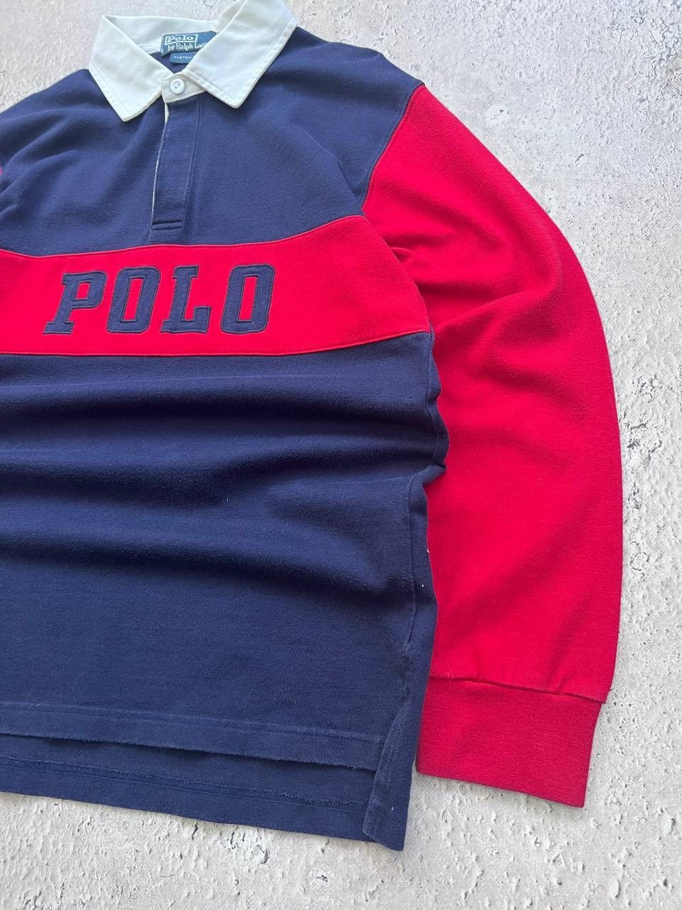 Polo Ralph Lauren × Ralph Lauren × Vintage Vintage Polo Ralph Lauren Rugby Shirt Long Sleeve Striped Size US M / EU 48-50 / 2 - 5 Thumbnail