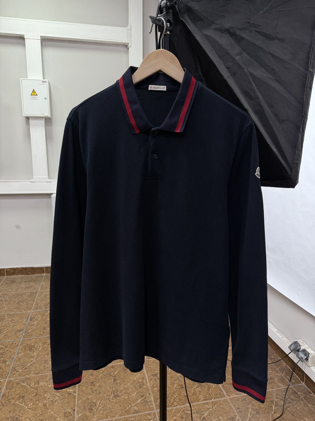 🇮🇹 Moncler Maglia Polo Long Sleeve Rare Retro Hype