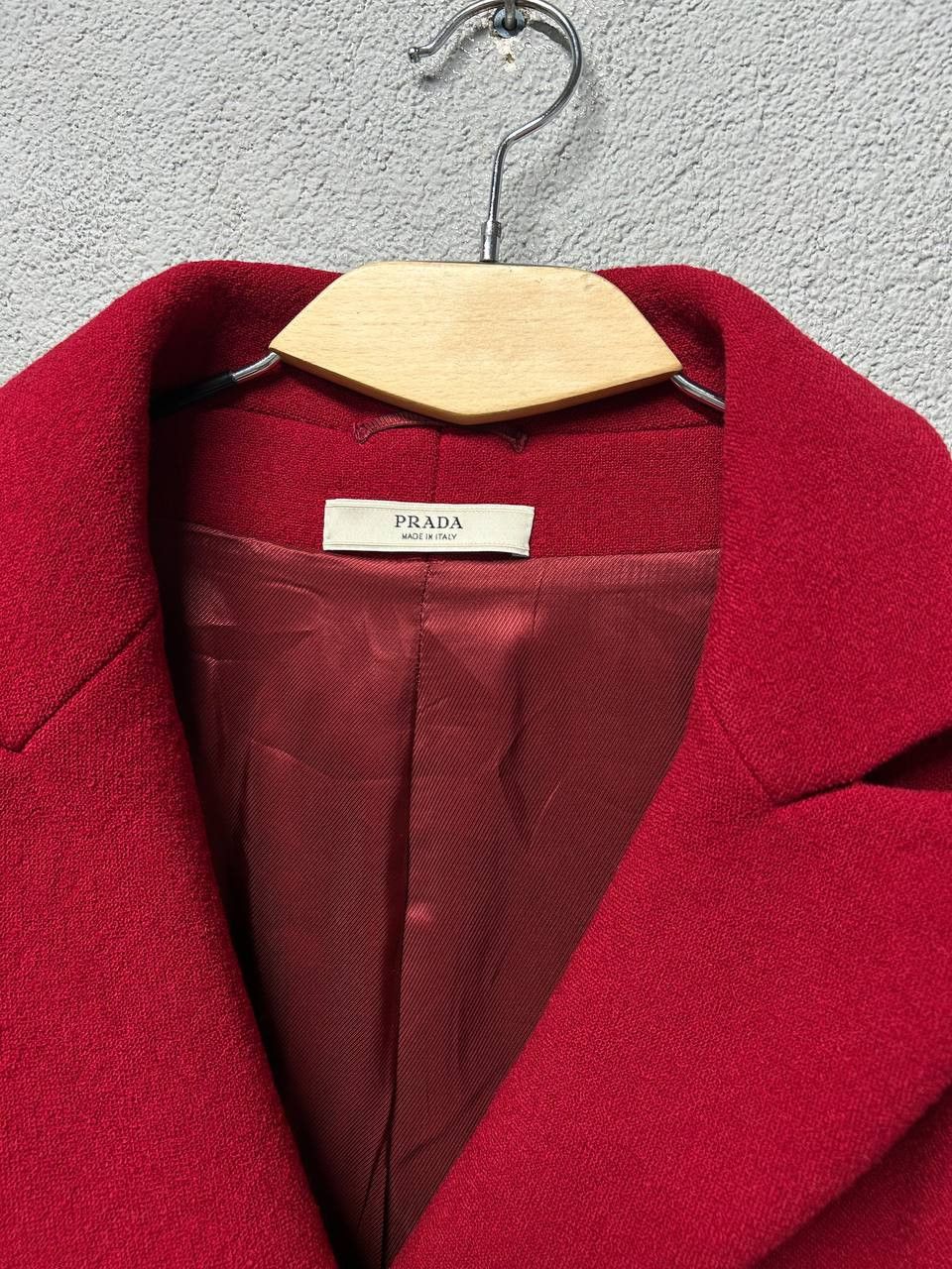 Prada Prada FW2009 Women’s Red Virgin Wool Coat Size M US 6 IT 42 Size M / US 6-8 / IT 42-44 - 7 Thumbnail