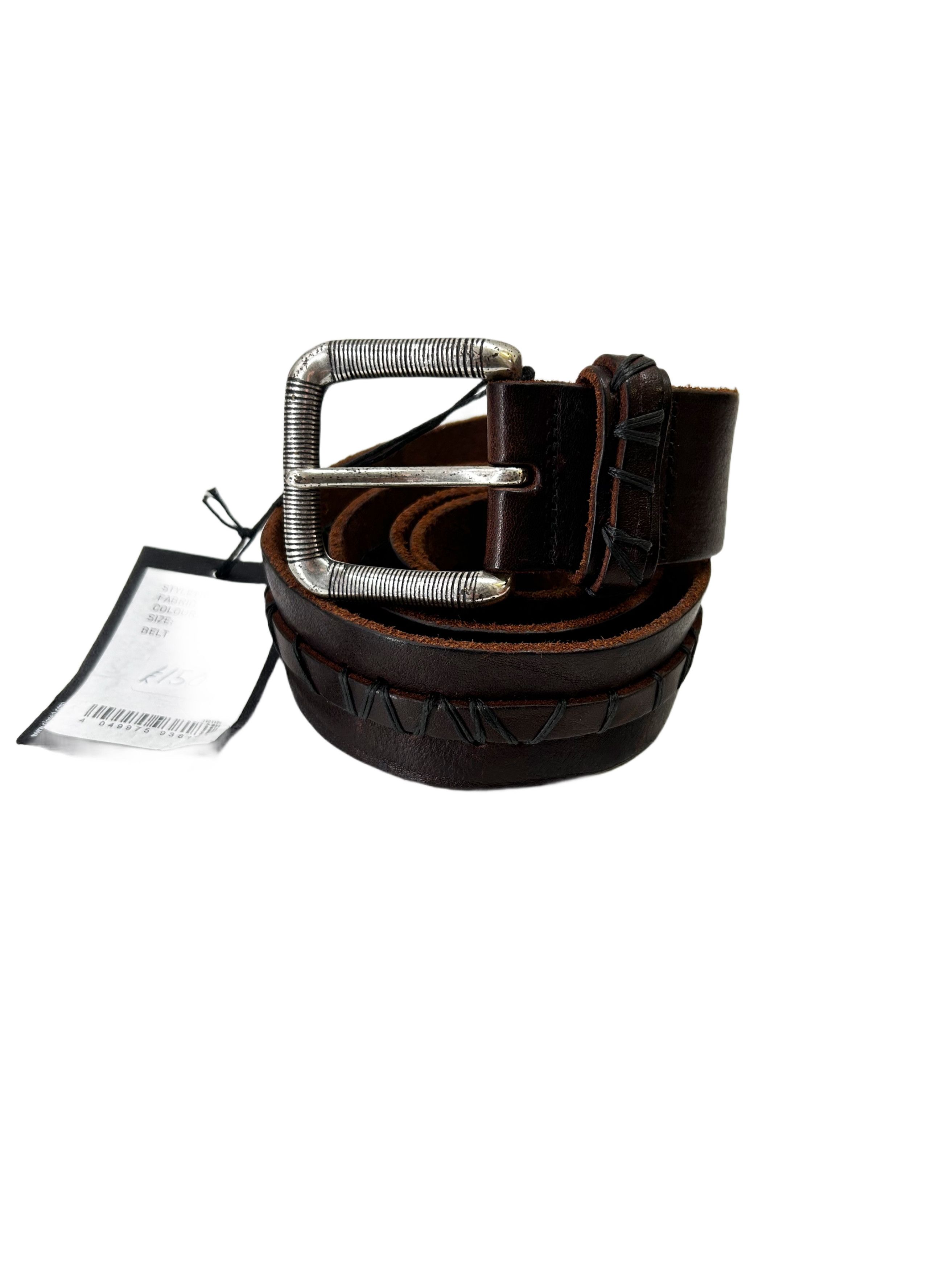 CLOSED Closed Brown Leather Belt with Leather tab Details Size 34 - 3 Thumbnail