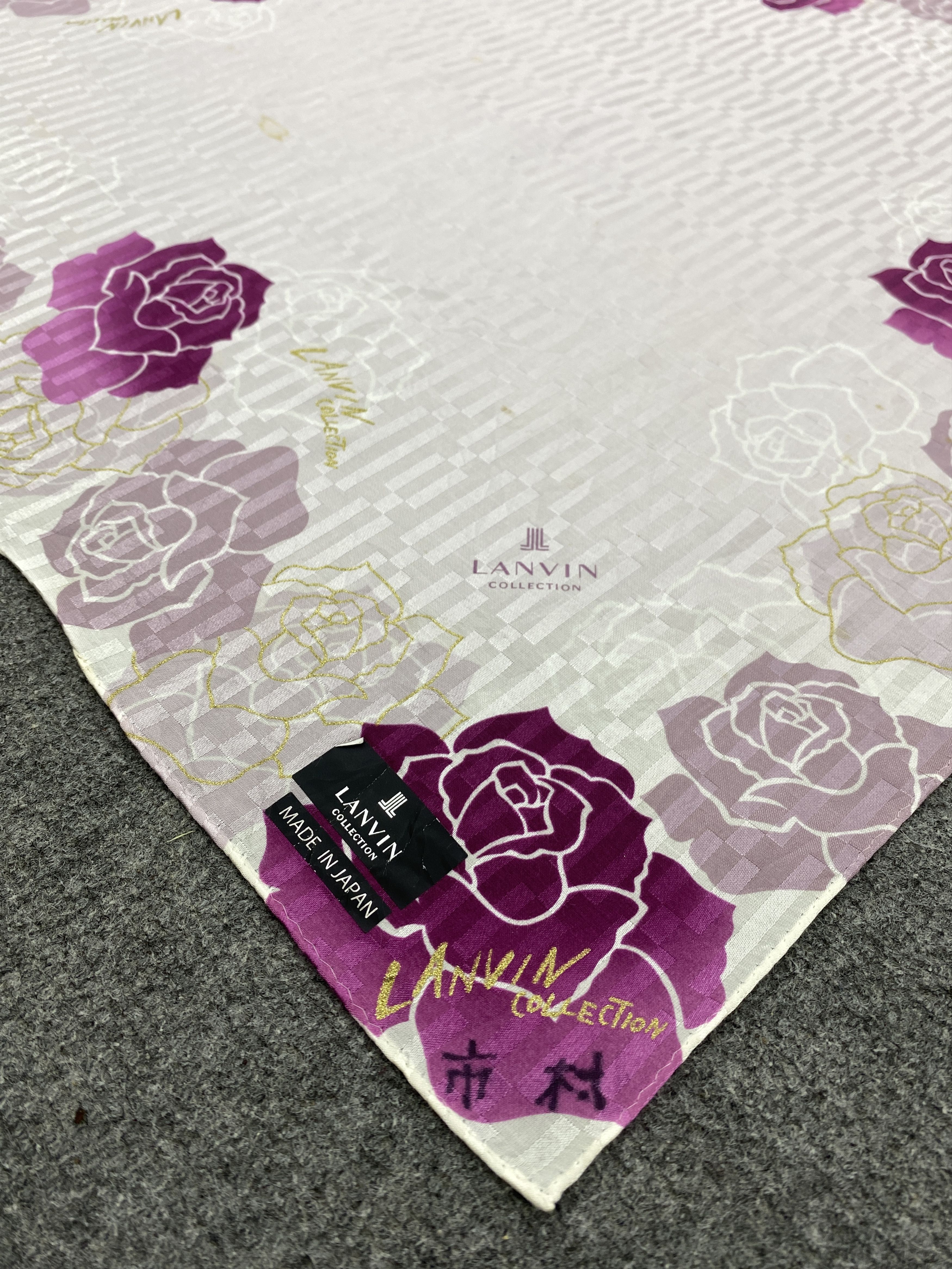 Lanvin Vintage Lanvin Japan Collection Rose Silk Scarf SN0117 Size ONE SIZE - 4 Thumbnail