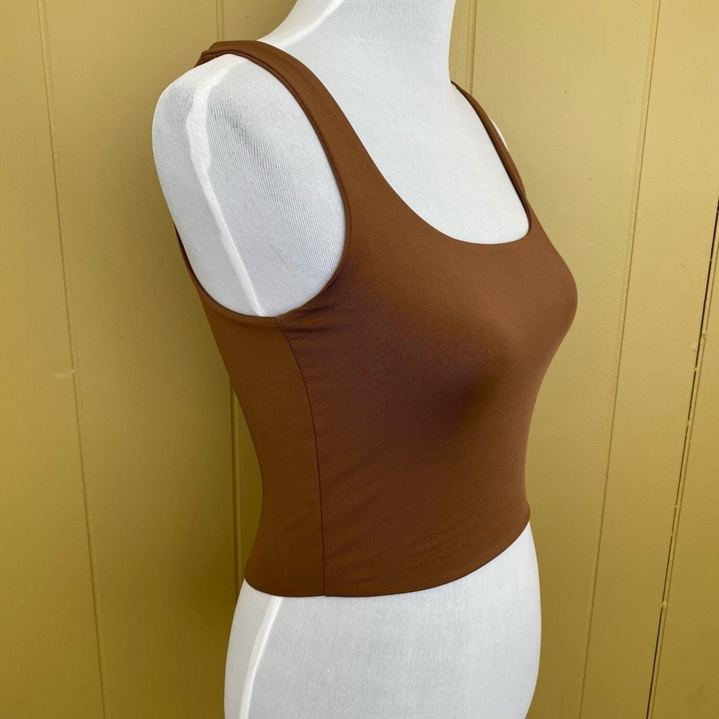 Other Women XS soft & smoothe scoopneck tank crop top brown Size XS / US 0-2 / IT 36-38 - 2 Thumbnail