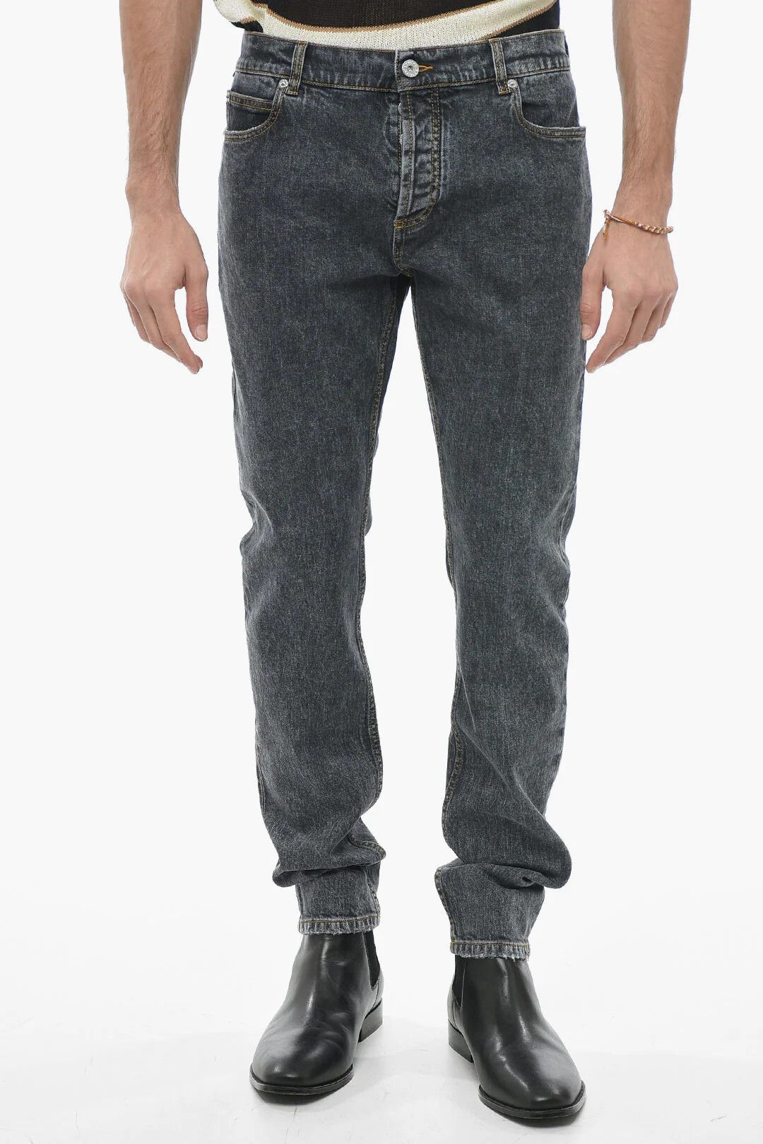 Balmain og1mm0326 Slim-Fit Jeans in Grey Size US 32 / EU 48 - 1 Thumbnail