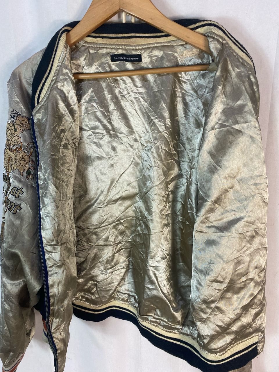 Japanese Brand Skull sukajan zipper jacket by nouveau brilliant homme Size US M / EU 48-50 / 2 - 9 Thumbnail