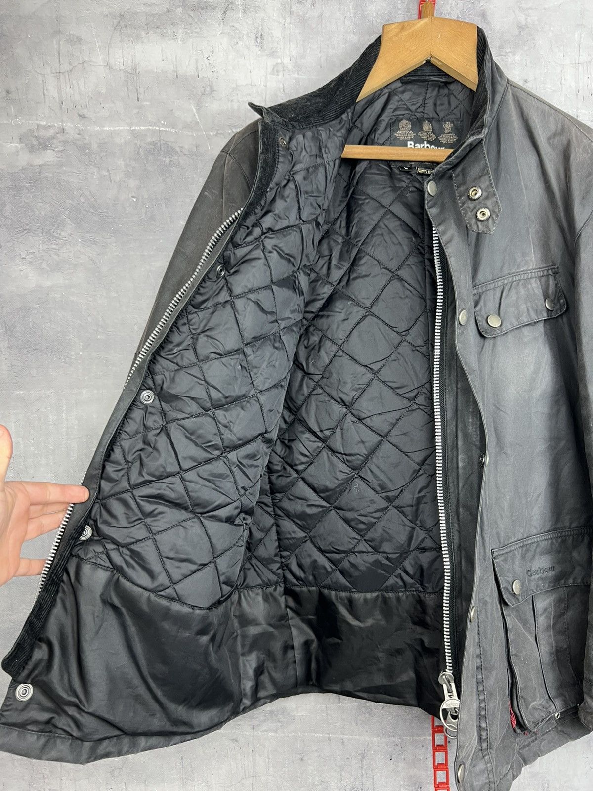 Barbour Barbour International Wax Jacket Men's Size L Black Bomber Size US L / EU 52-54 / 3 - 8 Thumbnail