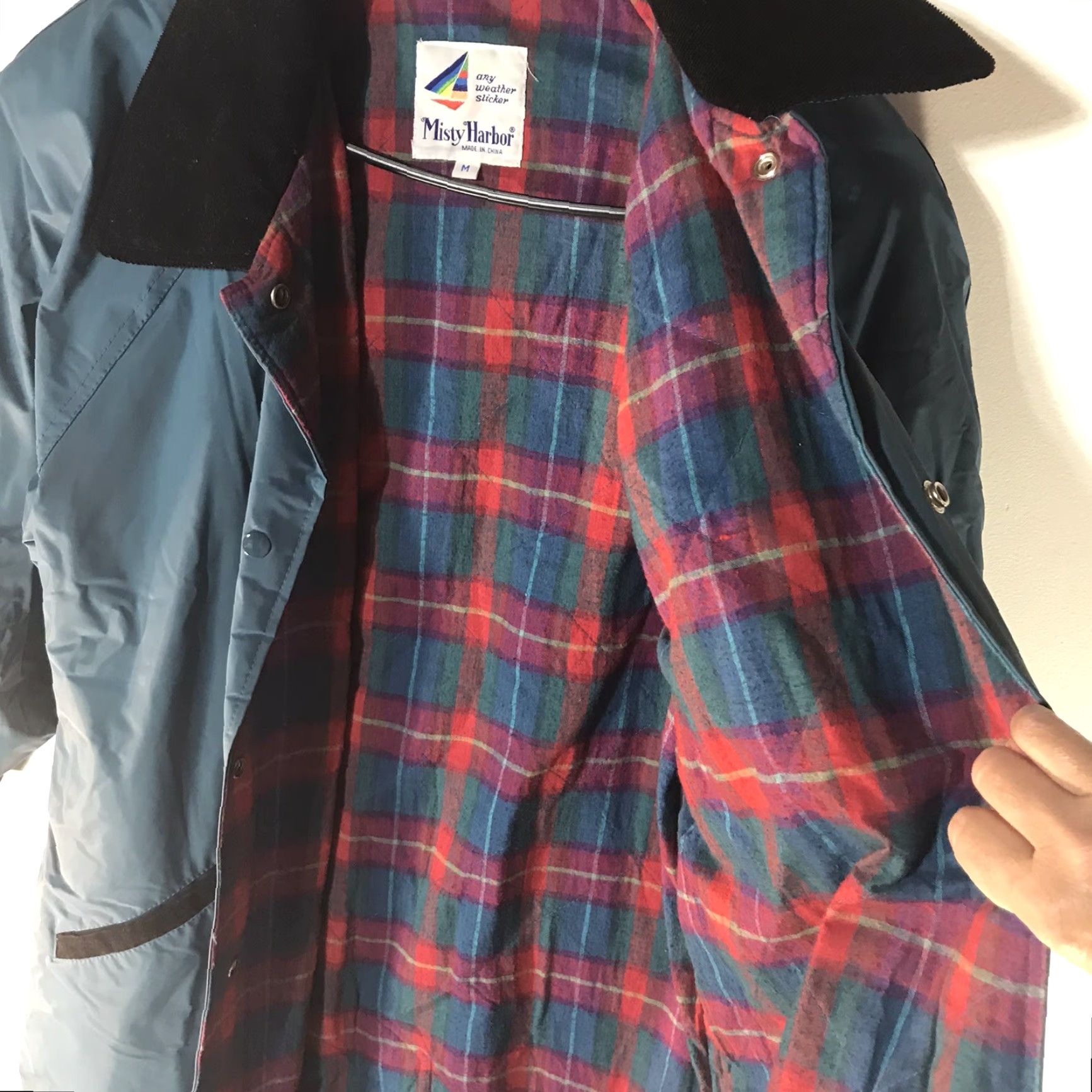Vintage VINTAGE Misty Harbor Women's Rain Jacket Long Waterproof Slicker 48in Fall Winter Size M Blue Size M / US 6-8 / IT 42-44 - 3 Thumbnail