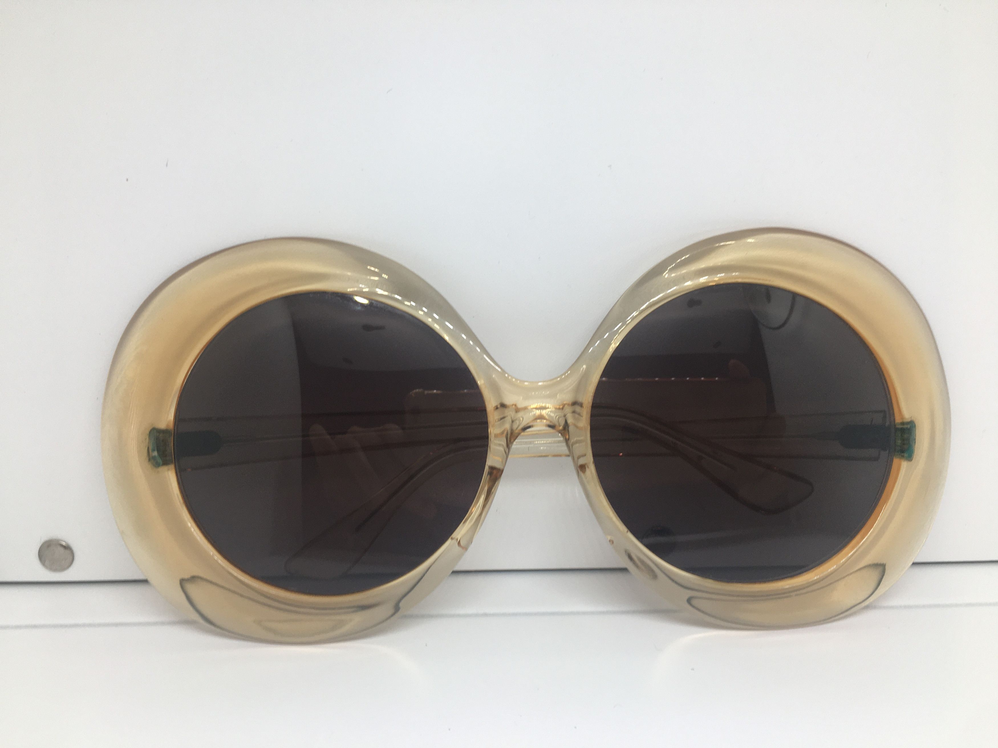 Vintage Vintage Clear Acetate Oversize Round Sunglasses Frame France Size ONE SIZE - 7 Thumbnail