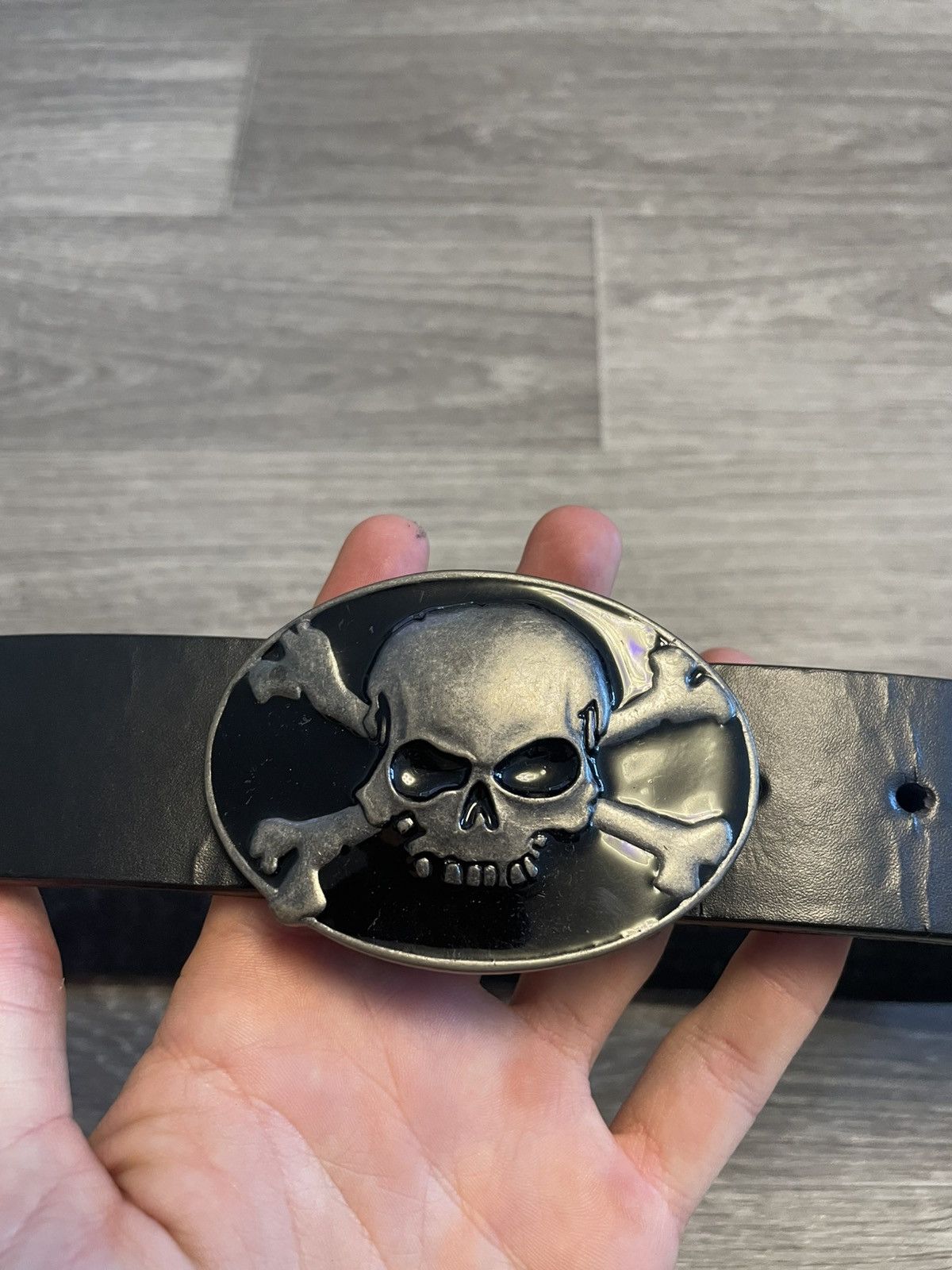 Other Vintage Studded Pyramid Skull Belt Y2K Size ONE SIZE - 2 Thumbnail