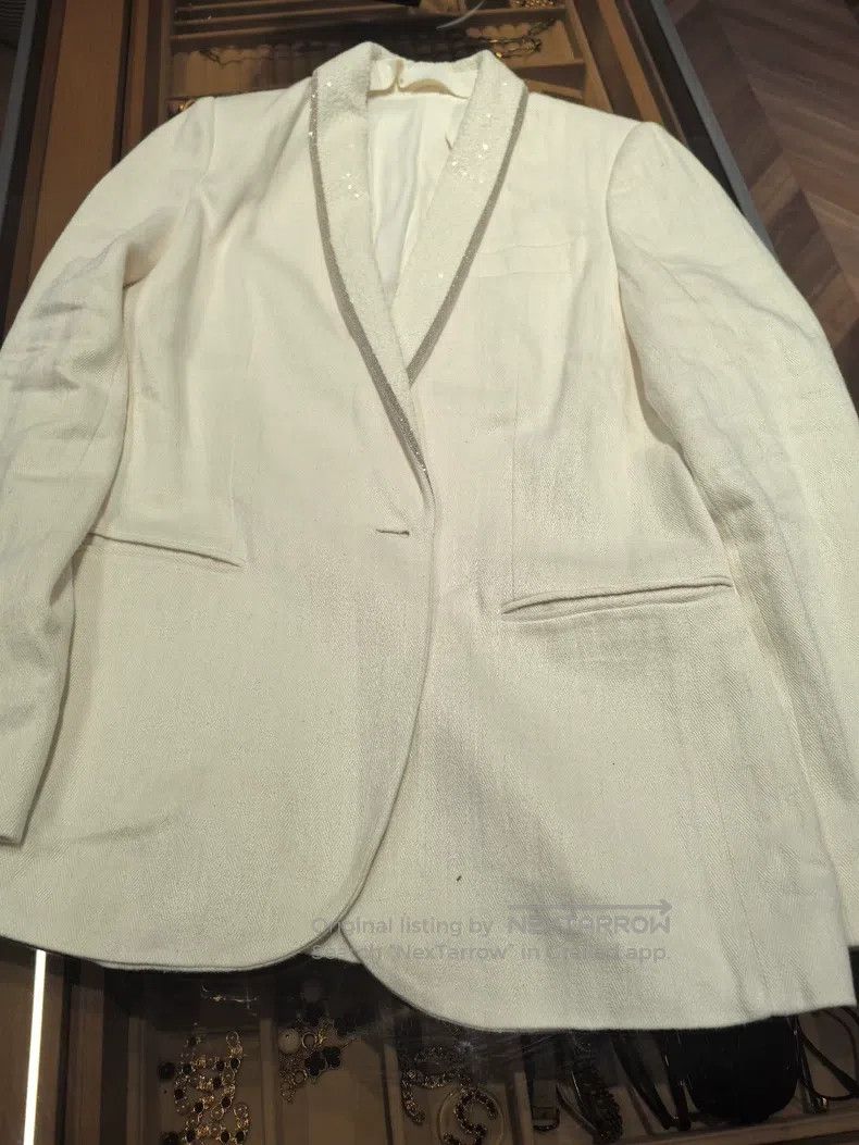 Brunello Cucinelli Brunello Cucinelli Blazer with mulberry silk lining Size XS / US 0-2 / IT 36-38 - 1 Thumbnail