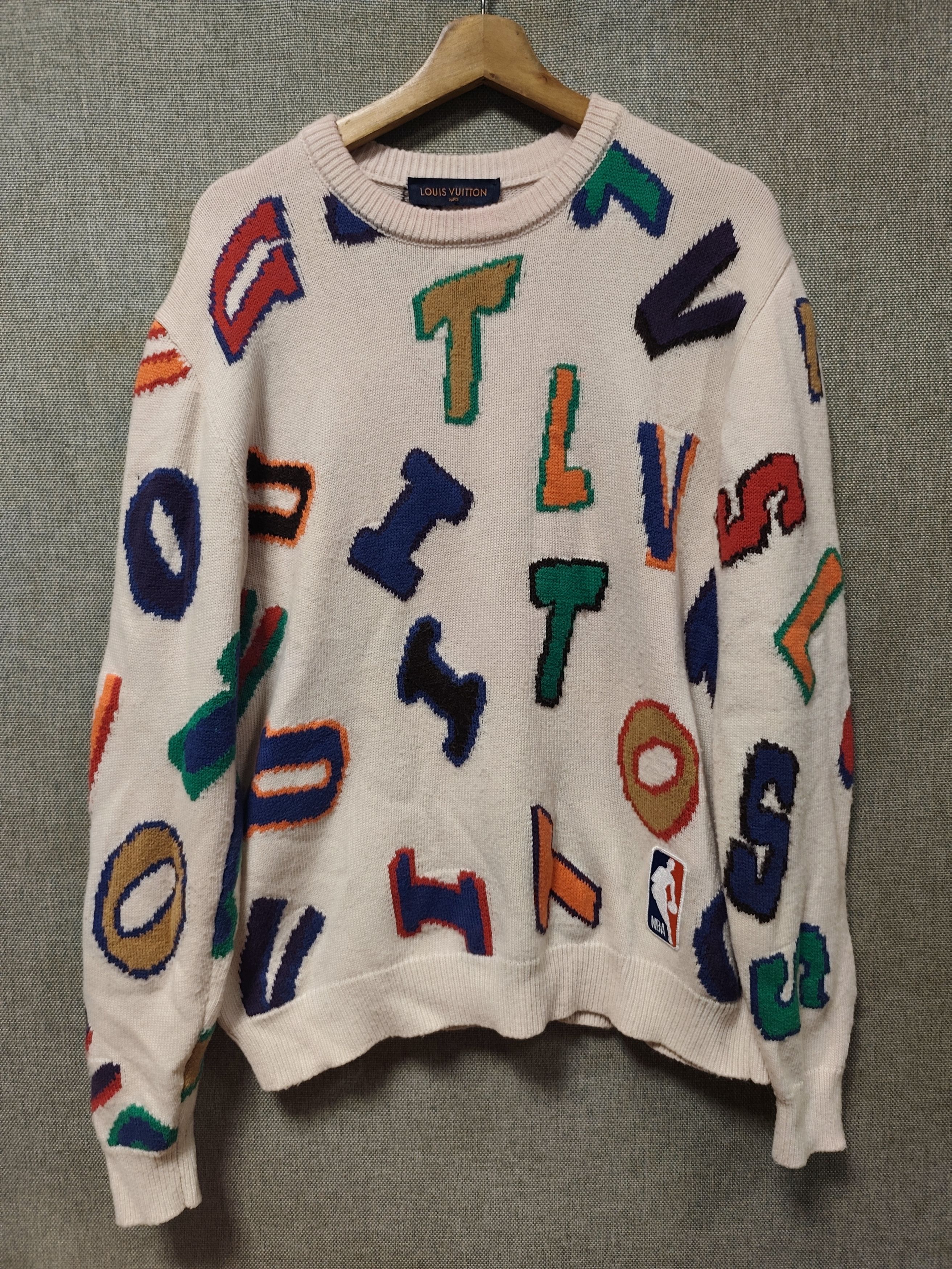 Louis Vuitton × NBA Louis Vuitton x NBA Virgil Abloh Letters Knit Sweater Size US M / EU 48-50 / 2 - 1 Thumbnail