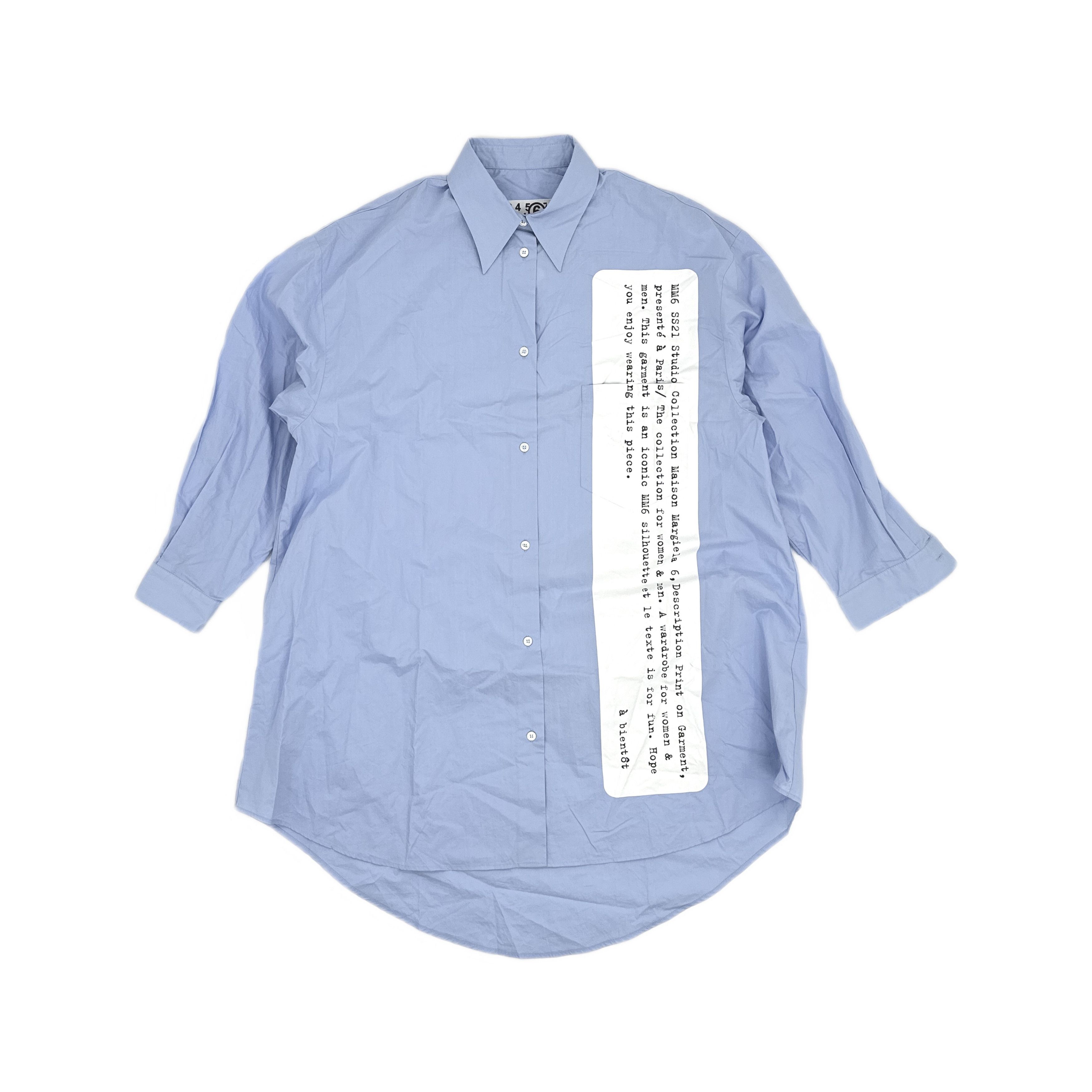 MM6 MM6 Maison Margiela Description Print Shirt Dress S Size S / US 4 / IT 40 - 1 Thumbnail
