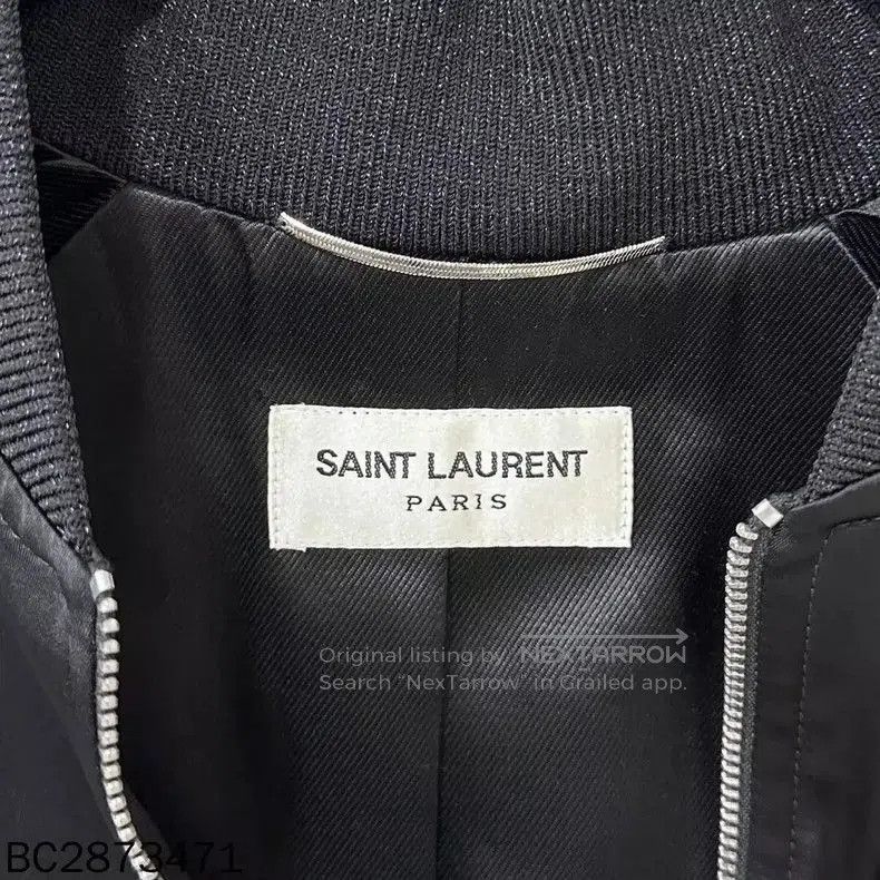 Saint Laurent Paris glitter diamond bomber jacket by saint laurent. Size US L / EU 52-54 / 3 - 4 Thumbnail