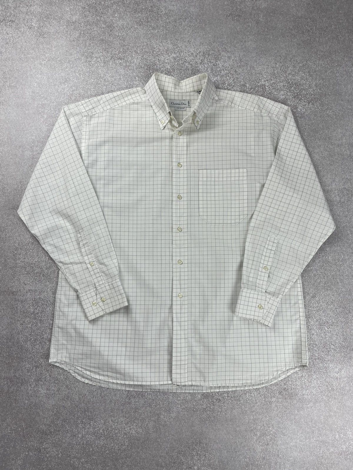 Christian Dior Monsieur × Dior Vintage Christian Dior Pur Cotton Shirt Size US XL / EU 56 / 4 - 1 Thumbnail