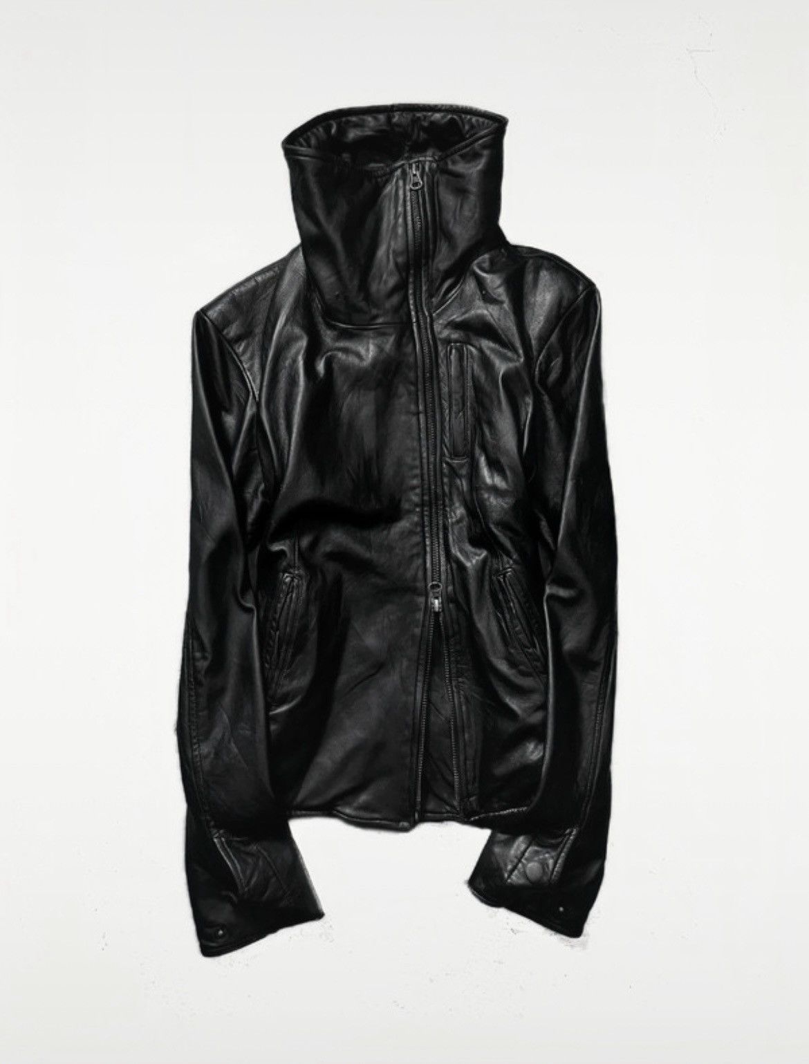 Gap GAP FW10 Sheepskin Asymmetric Leather Jacket Size S / US 4 / IT 40 - 3 Thumbnail