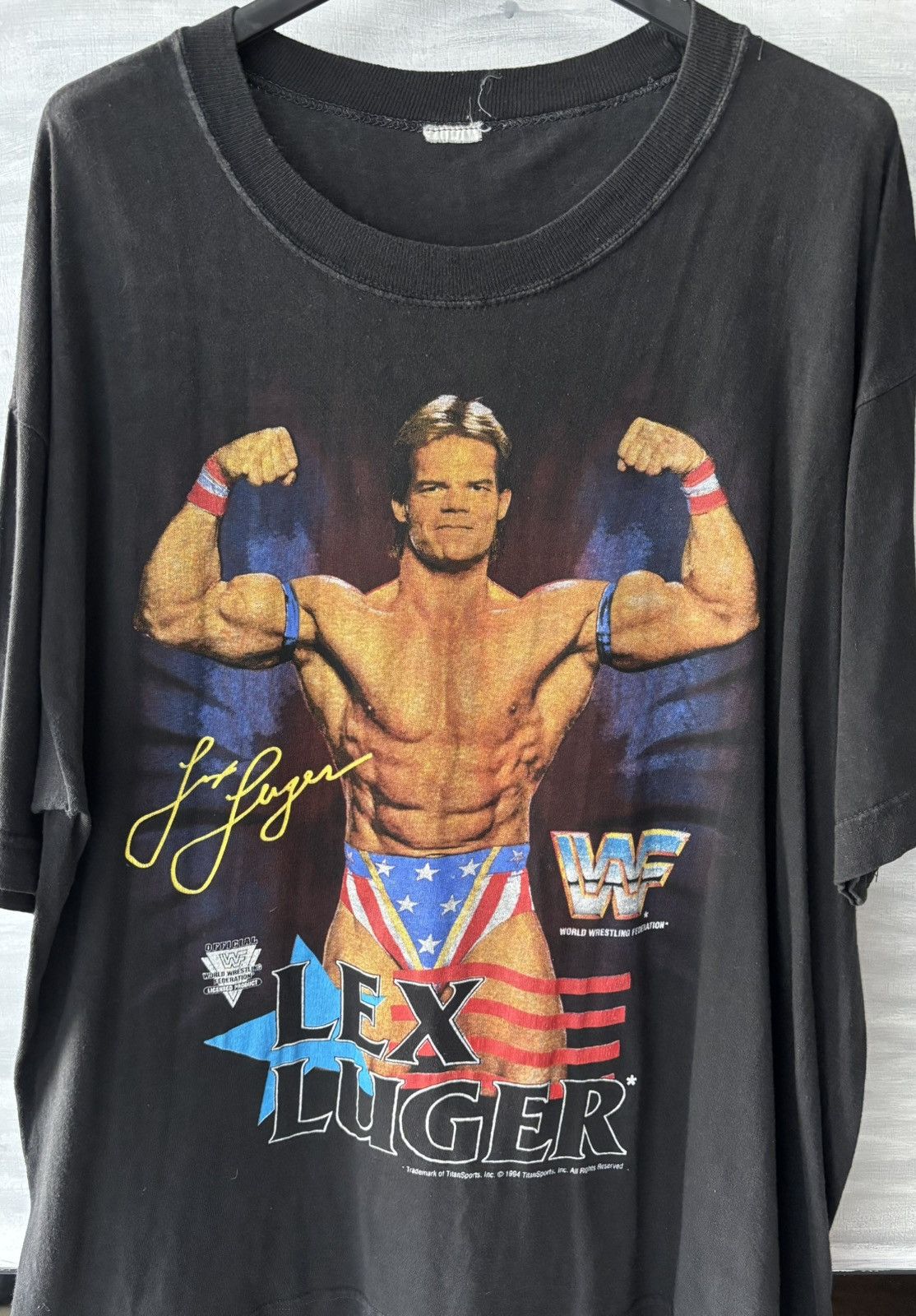 Vintage Lex Luger 1994 Official WWF Vintage Tee L Size US L / EU 52-54 / 3 - 1 Thumbnail