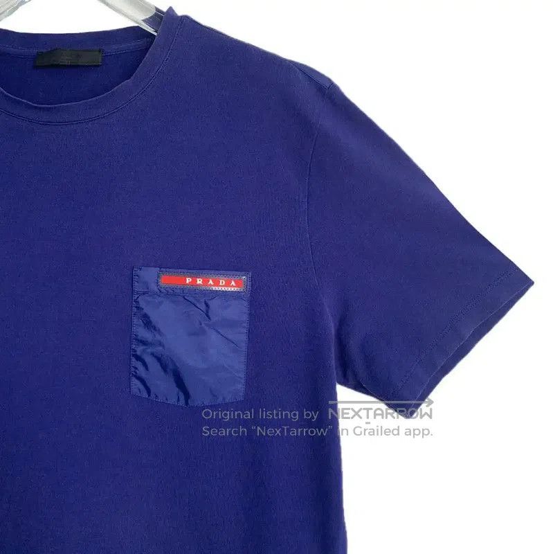Prada Prada Men's Navy Cotton T-Shirt. Size US L / EU 52-54 / 3 - 3 Thumbnail