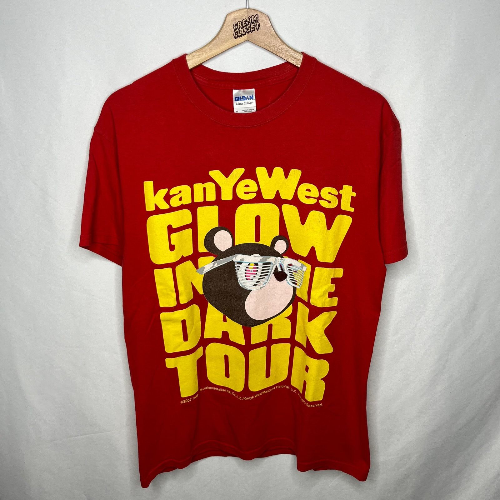 Vintage 2007 Kanye West outlet Glow In The Dark Tour Rap T-Shirt