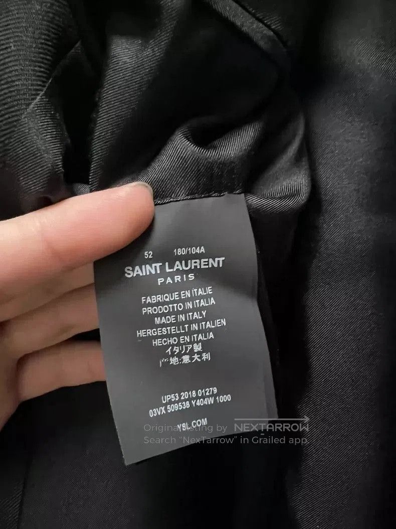 Saint Laurent Paris Saint Laurent Men's Silver Button Blazer. Size US XL / EU 56 / 4 - 4 Thumbnail