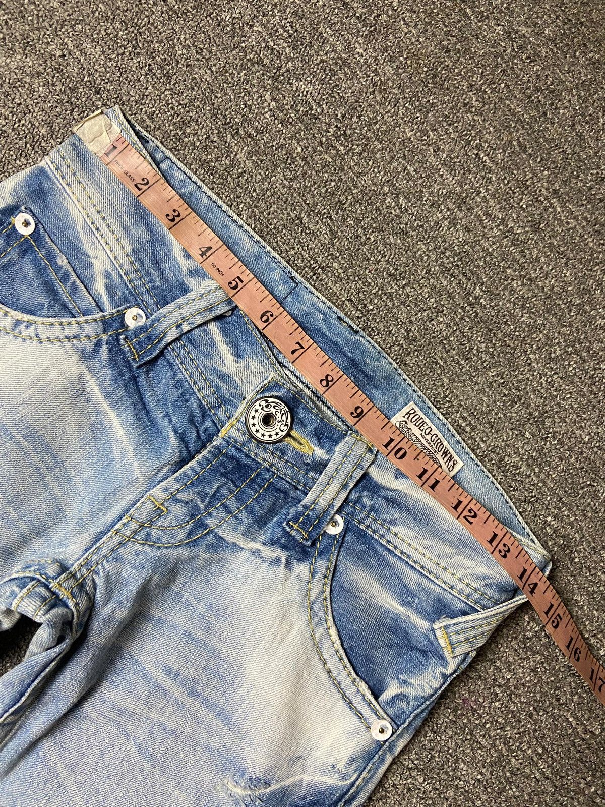 Japanese Brand Vintage Rodeo Crowns Slim Cut Denim Jeans (142) Size US 28 / EU 44 - 10 Thumbnail