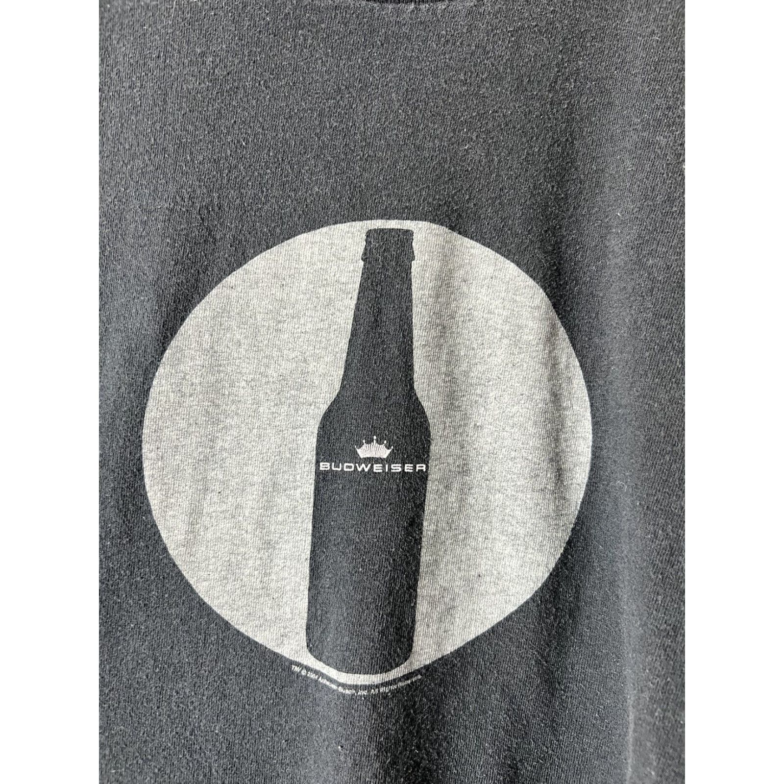 Budweiser VINTAGE Budweiser Logo Beer Bottle T Shirt Black XL Men Mens 2004 Size US XL / EU 56 / 4 - 2 Thumbnail