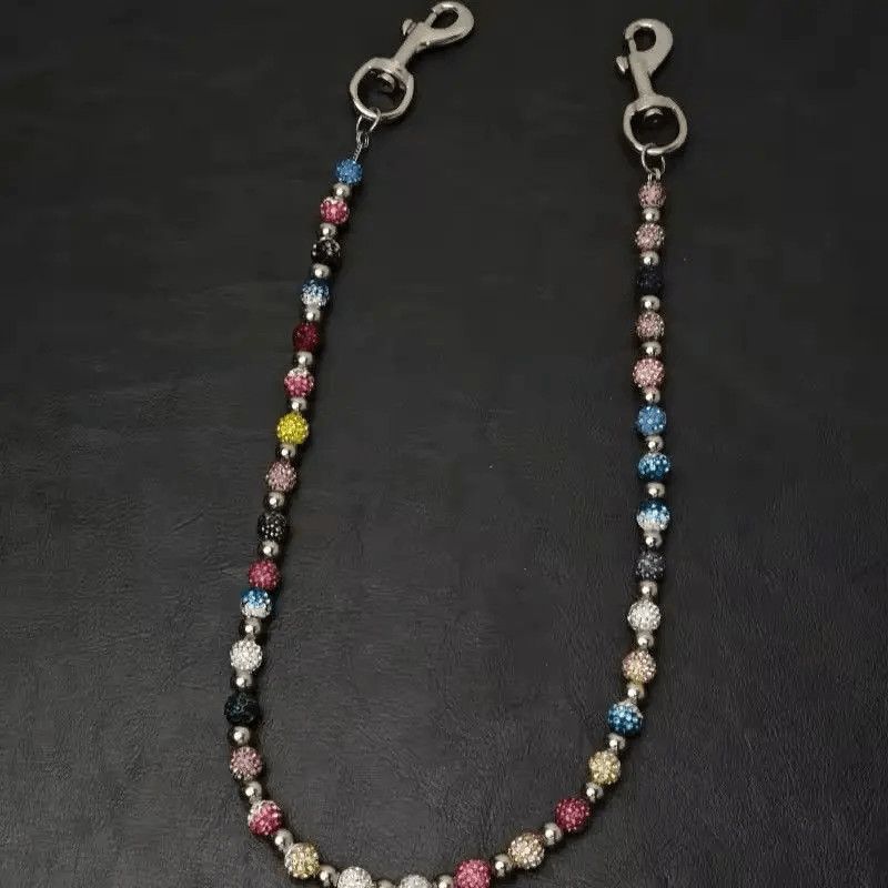 Jewelry Round Beads Multicolor Punk Pants Chain Size ONE SIZE - 1 Thumbnail