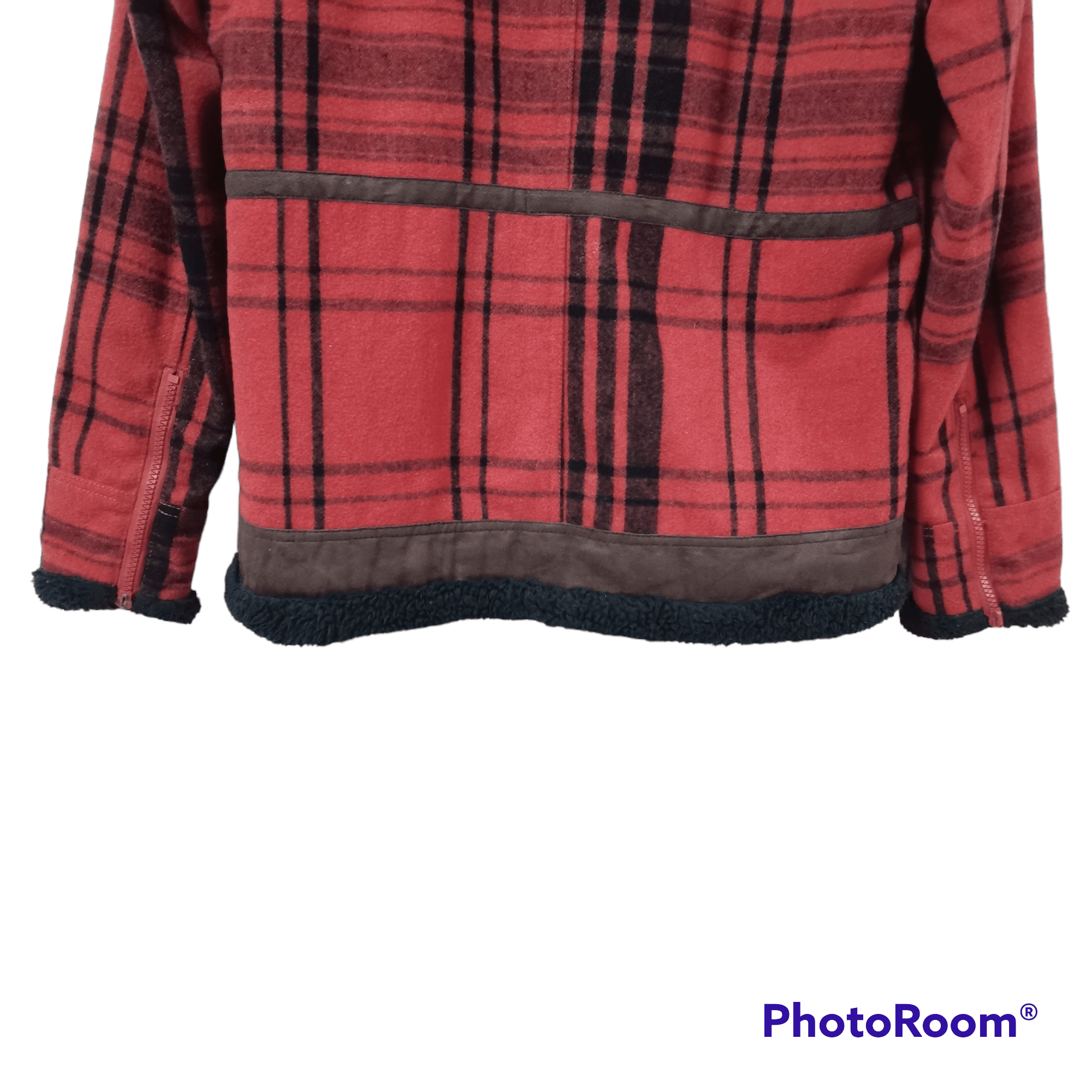 Japanese Brand × Vintage Vintage Exhibitionist Red Tartan Shearling Jacket Size US M / EU 48-50 / 2 - 7 Thumbnail
