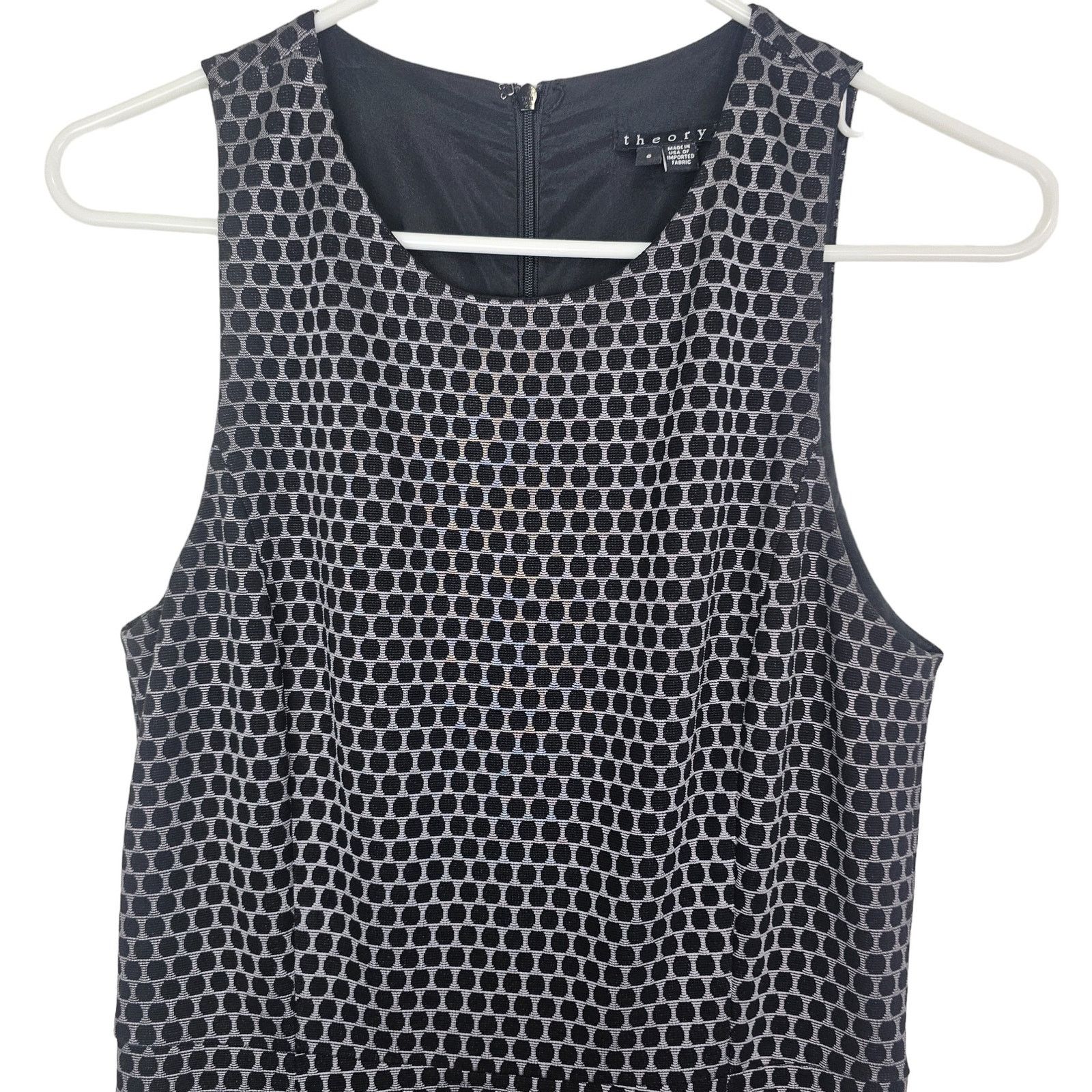 Theory Theory Womens Trekana Compas Knit Fit Flare Sz 6 Polka Dot Size M / US 6-8 / IT 42-44 - 3 Thumbnail