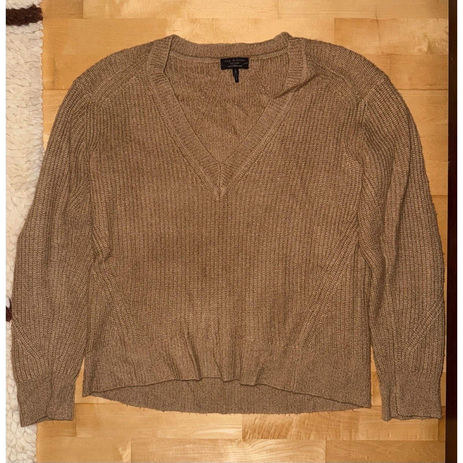 Rag & Bone Rag & Bone Brown Pierce Cashmere V-Neck Sweater Camel Small Size S / US 4 / IT 40 - 2 Thumbnail