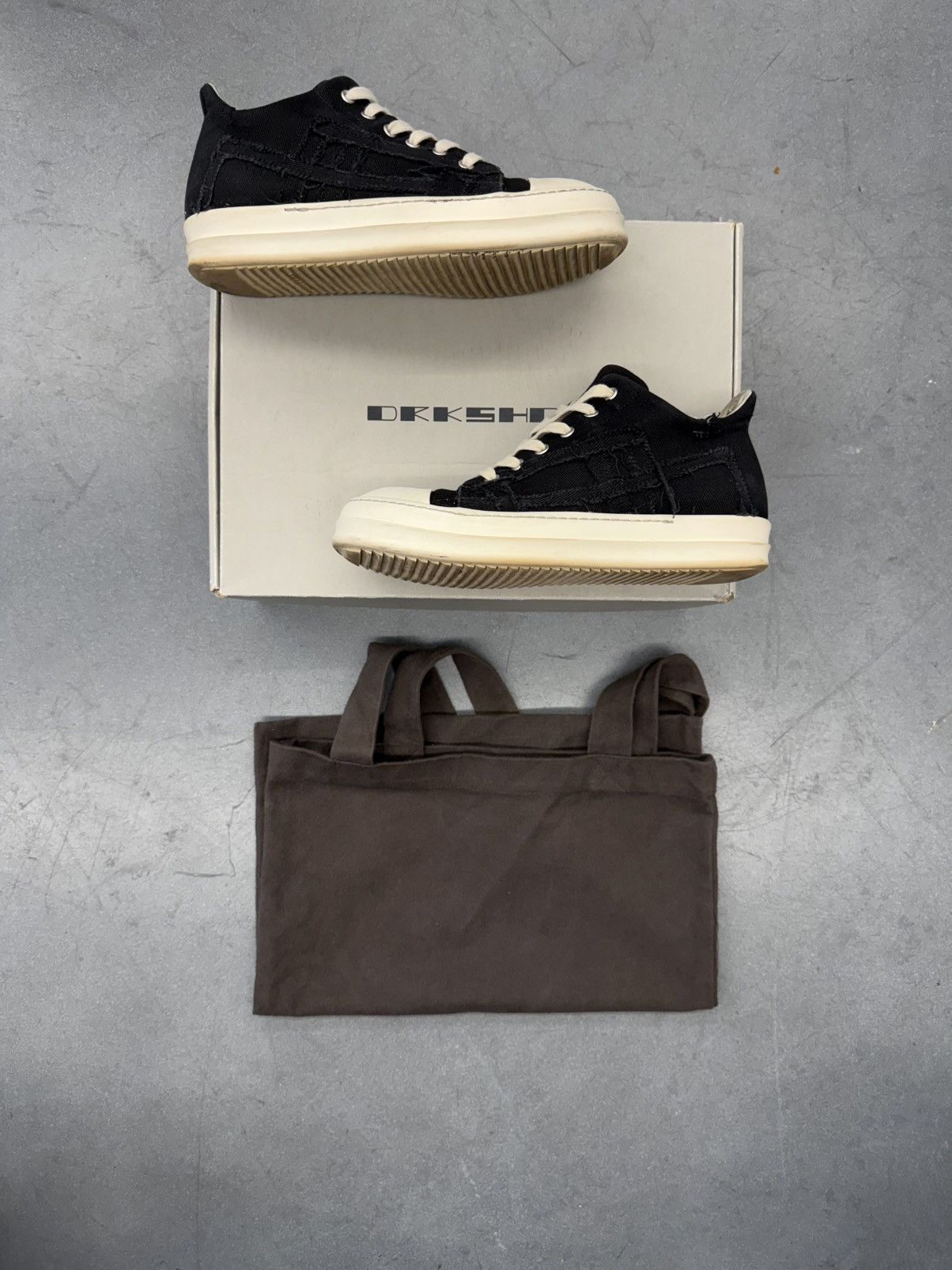 Rick Owens Rick Owens DRKSHDW Slashed Low Sneaker Size 40 / US 7 Size US 7 / EU 40 - 1 Thumbnail